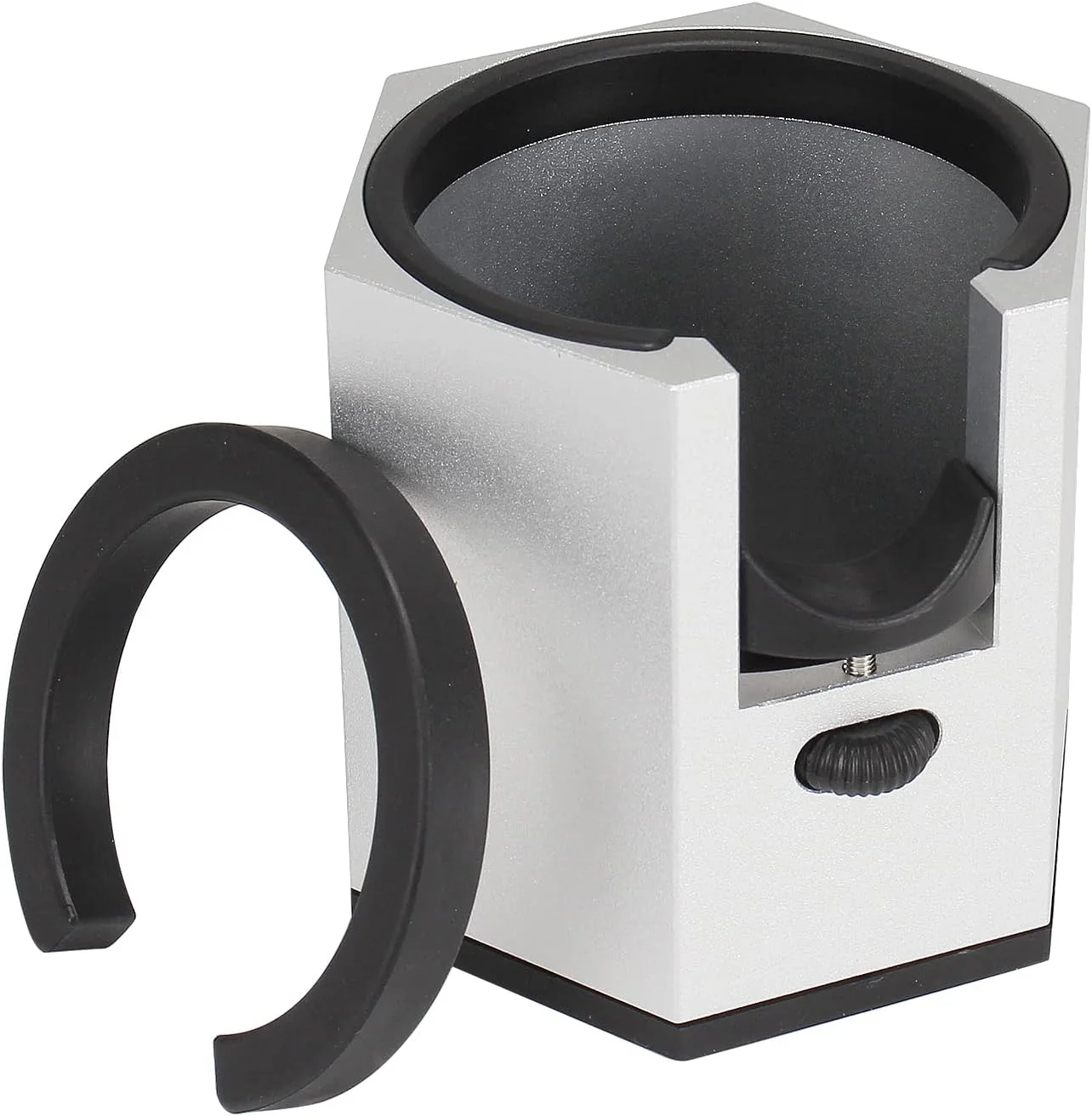 Relaxed DIBTSA Espresso Tamping Station Coffee Portafilter Holder Aluminum Alloy Stand for Most 51mm 53mm 54mm 58mm Coffee Portafilter Hexagon Silver Premium Material
