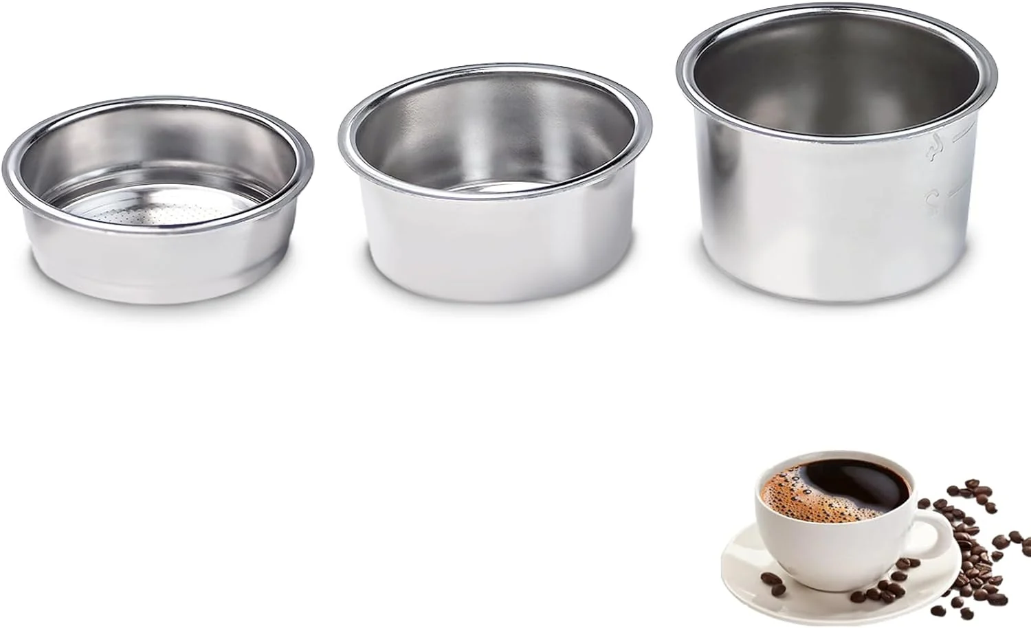 Detailed 51mm Coffee Filter Basket Stainless Steel Coffee Filter Reusable Coffee Machine Filter Accessory Carefully Designed