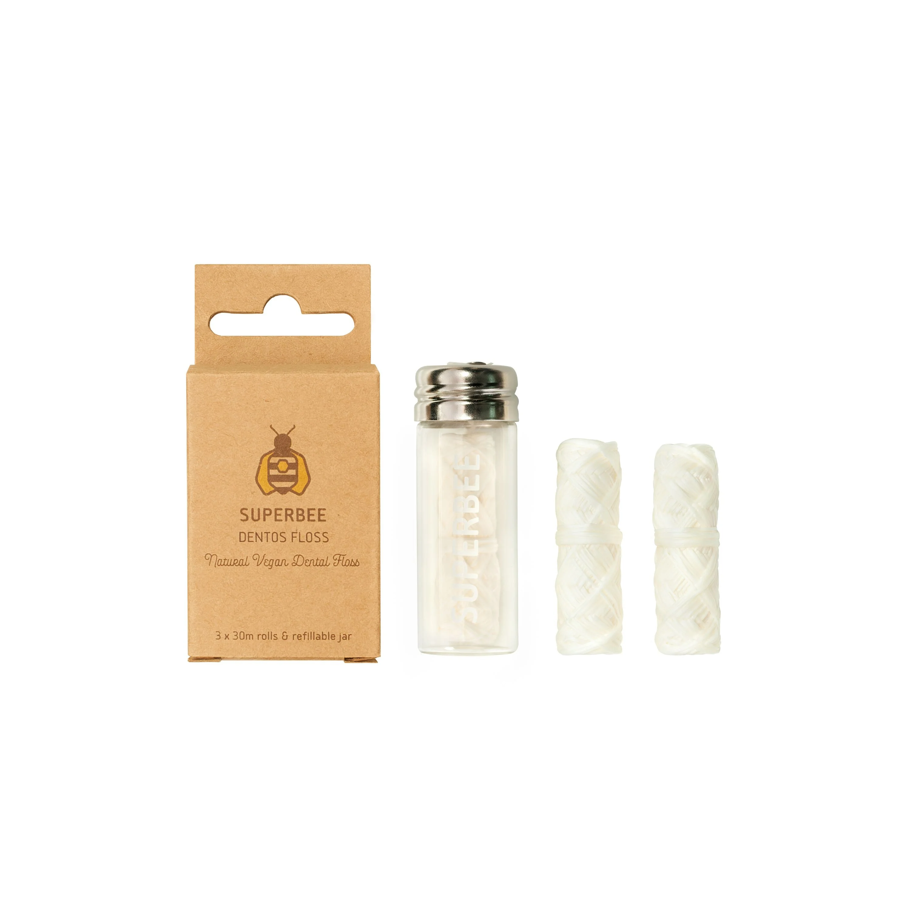 Excellent SuperBee Dentos Eco Dental Floss Glass Holder Breathable
