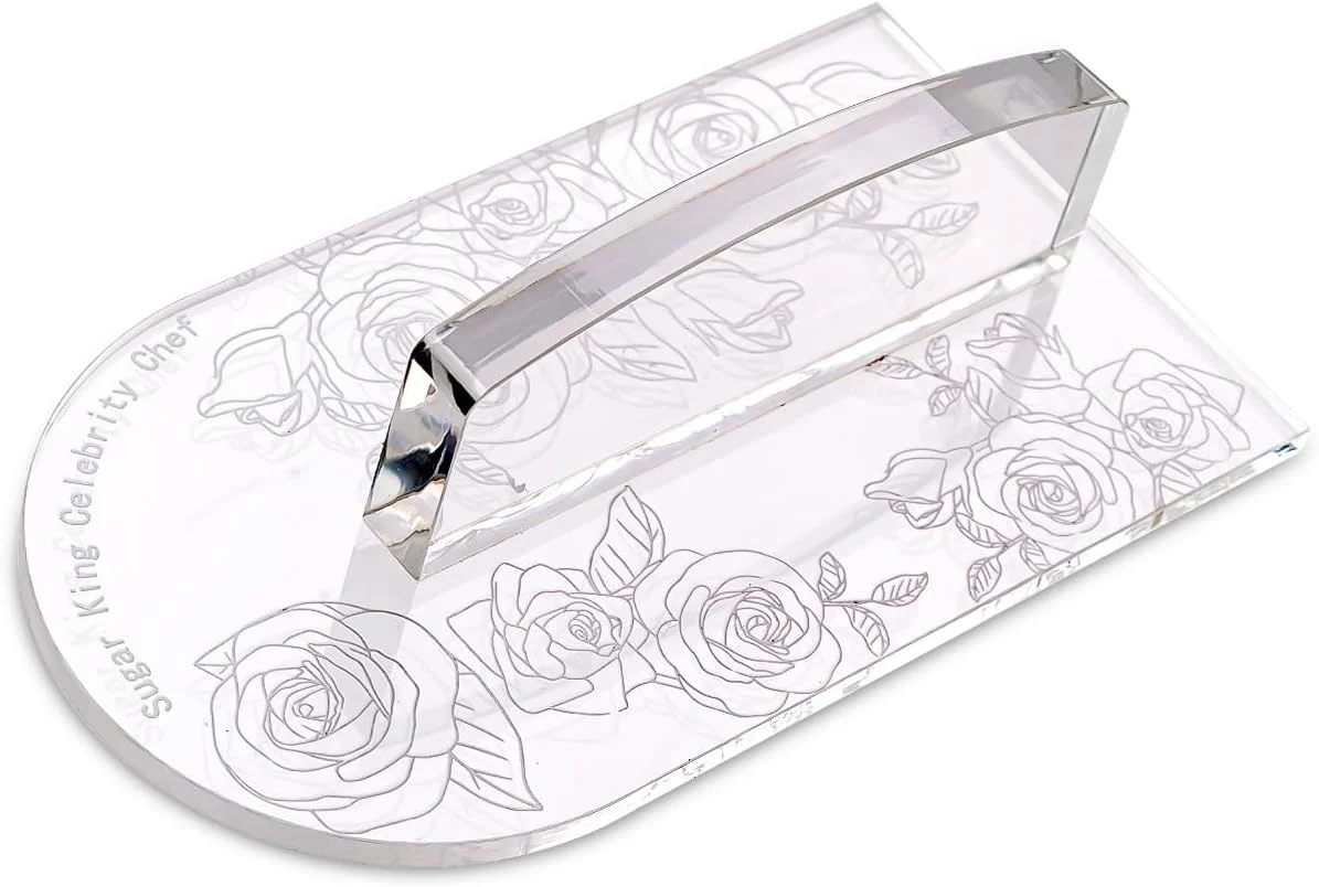 Organic Kalaien Fondant Smoother with Handle Acrylic Cake Smoother Tool for Icing fondant tools set-Round Luxury