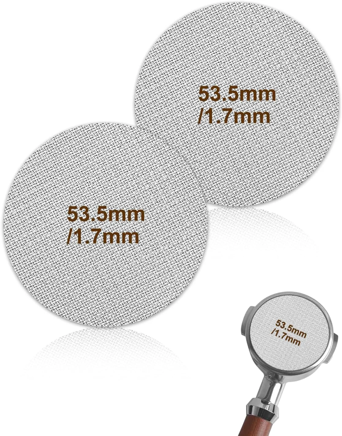 Natural PROKICHEN 53.5mm Puck Screen Espresso Filter Screen 316 Stainless Steel Verified