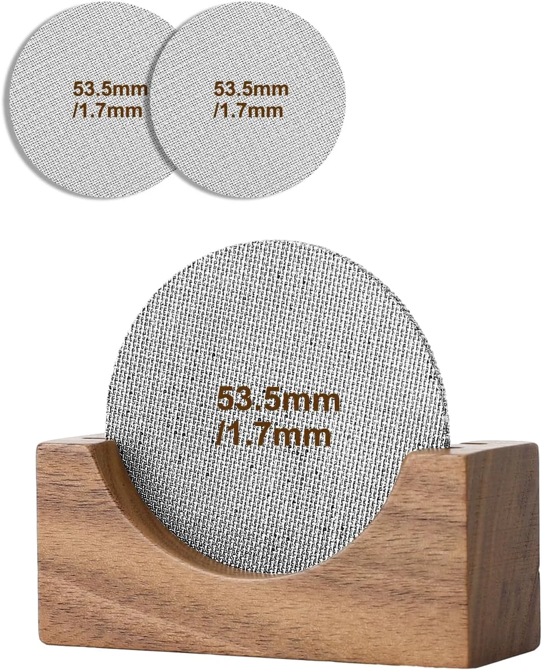 Premium Material 53.5mm Coffee Puck Screen amp Walnut Puck Screen Holder Sustainable