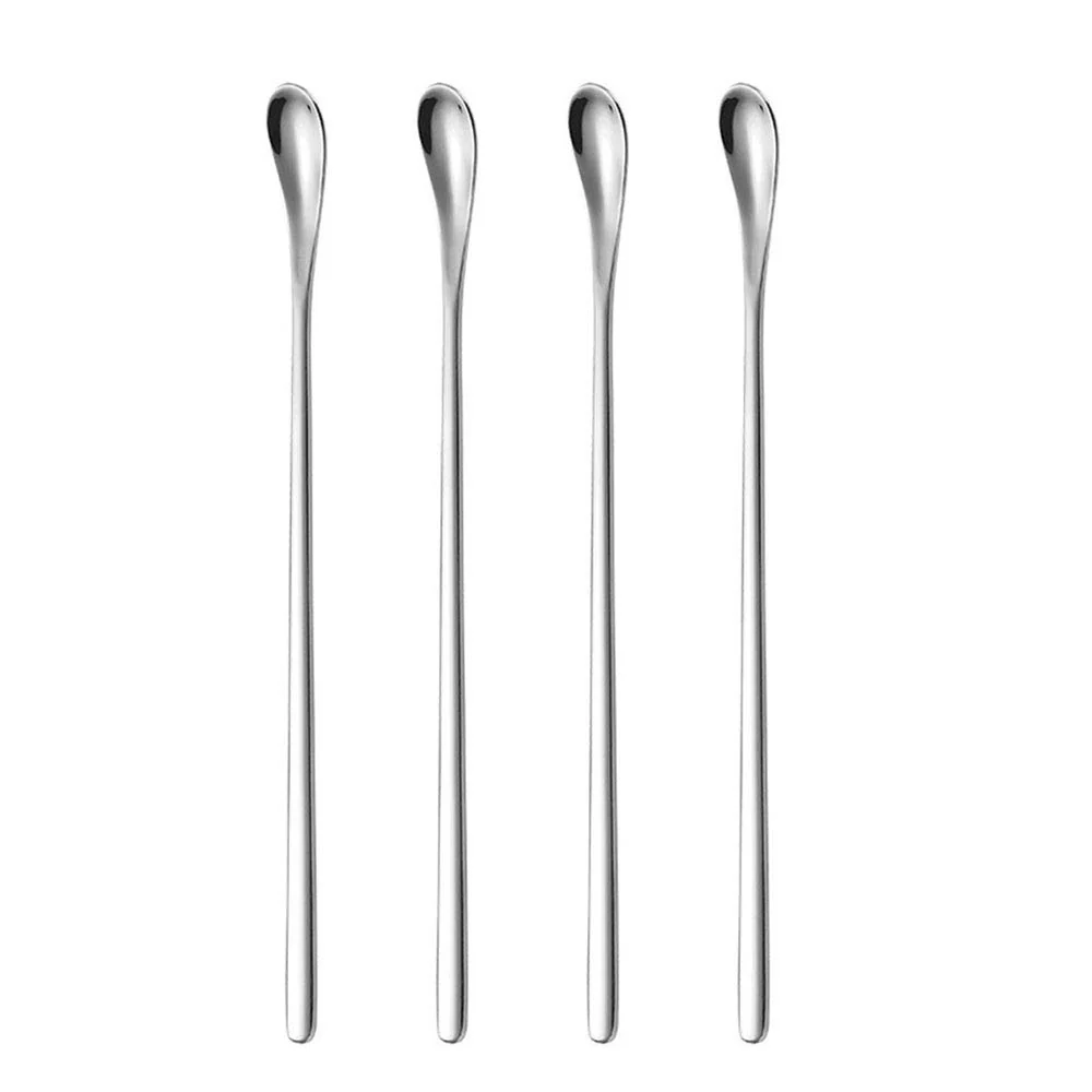 World-Class Delove Stainless Steel Coffee Stirring Spoon Beverage Cocktail Stirrers Stir Cocktail Drink Mixing Swizzle Stick- Tiny Salt Condiment Spoon Original