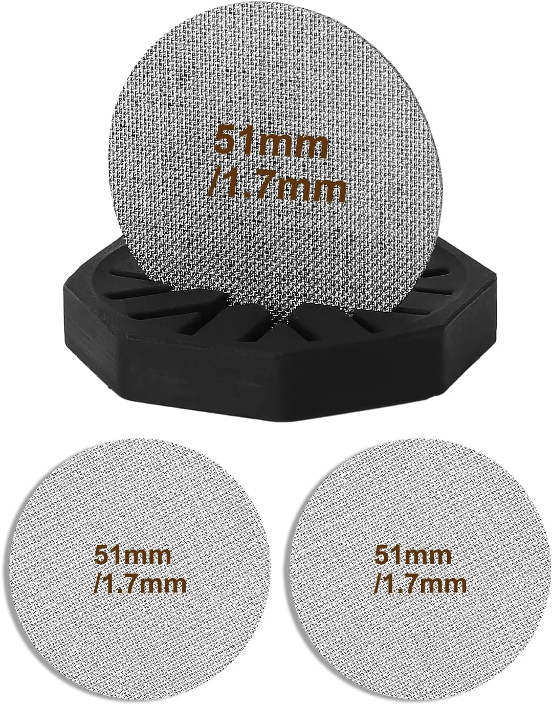 Clean 2 1 PACK 51mm Puck Screen amp Coffee Espresso Screen Holder High-End
