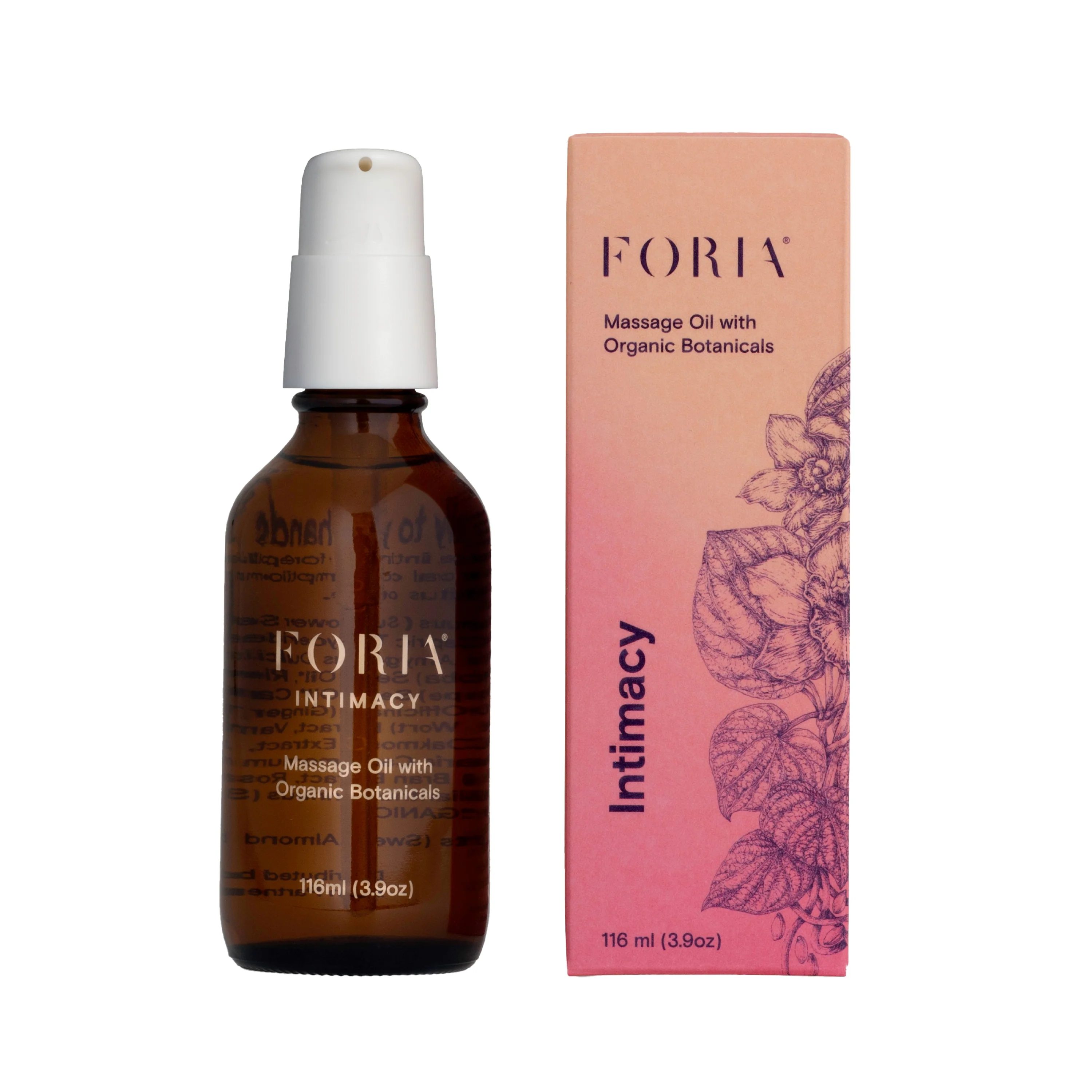 Official Foria Intimacy Massage Oil with Organic Botanicals Pure