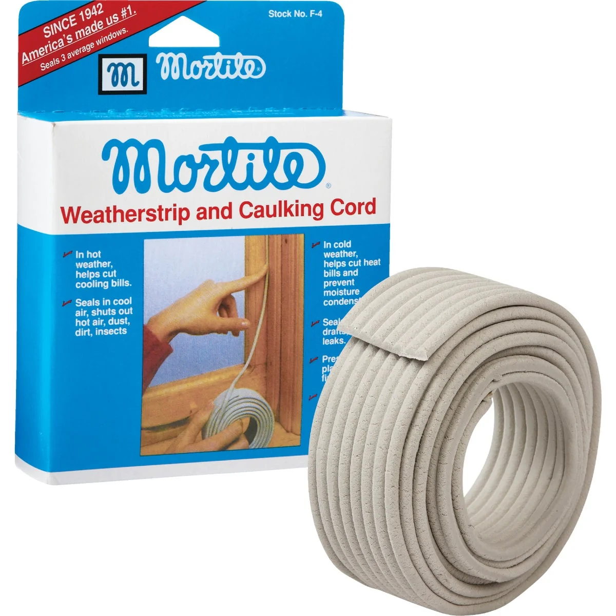 Secure Mortite 45 Ft. Gray 9-1 2 Oz Weatherstrip Caulking Cord Recyclable