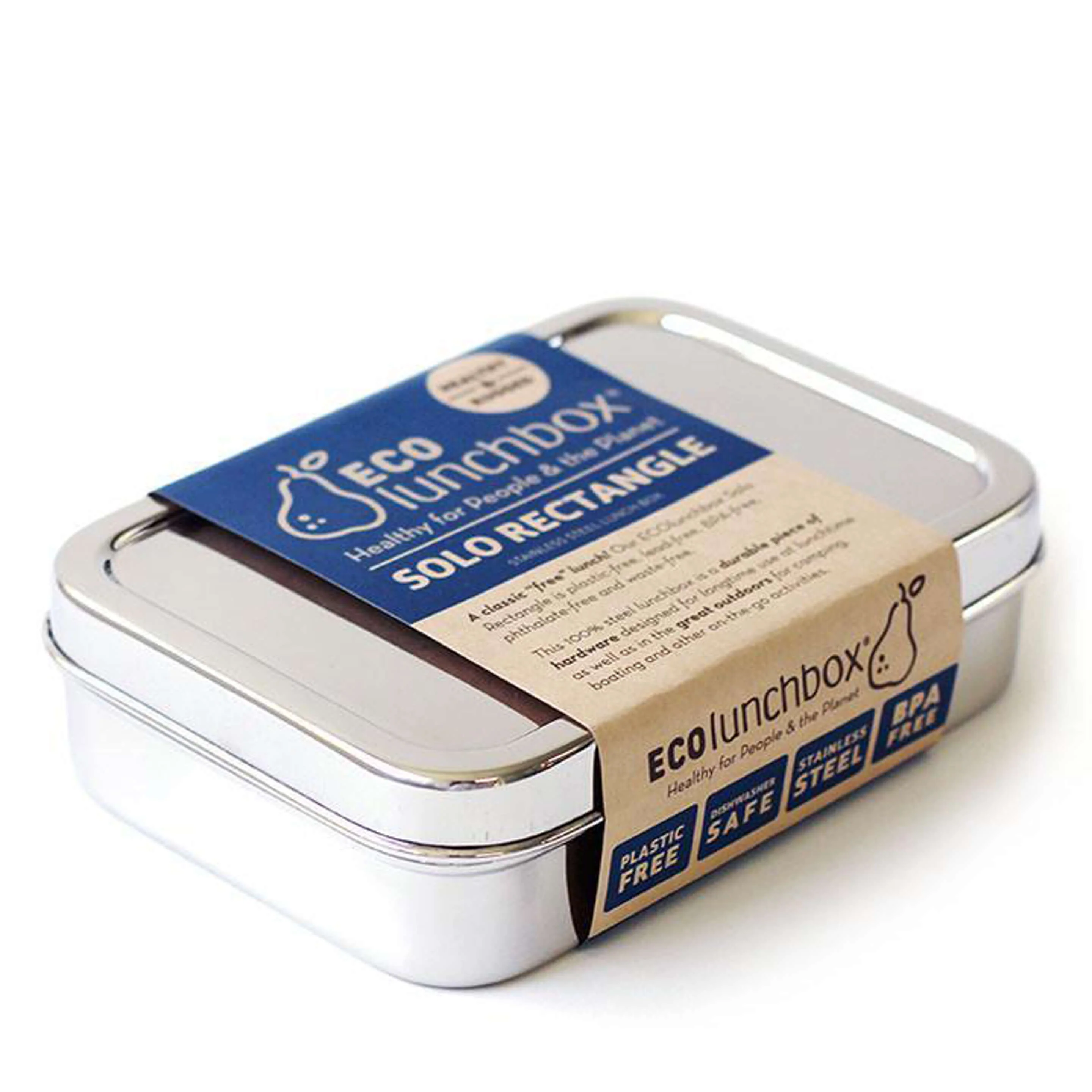 Next-Generation EcoLunchBox Solo Rectangle - Stainless Steel Lunch Container Fast