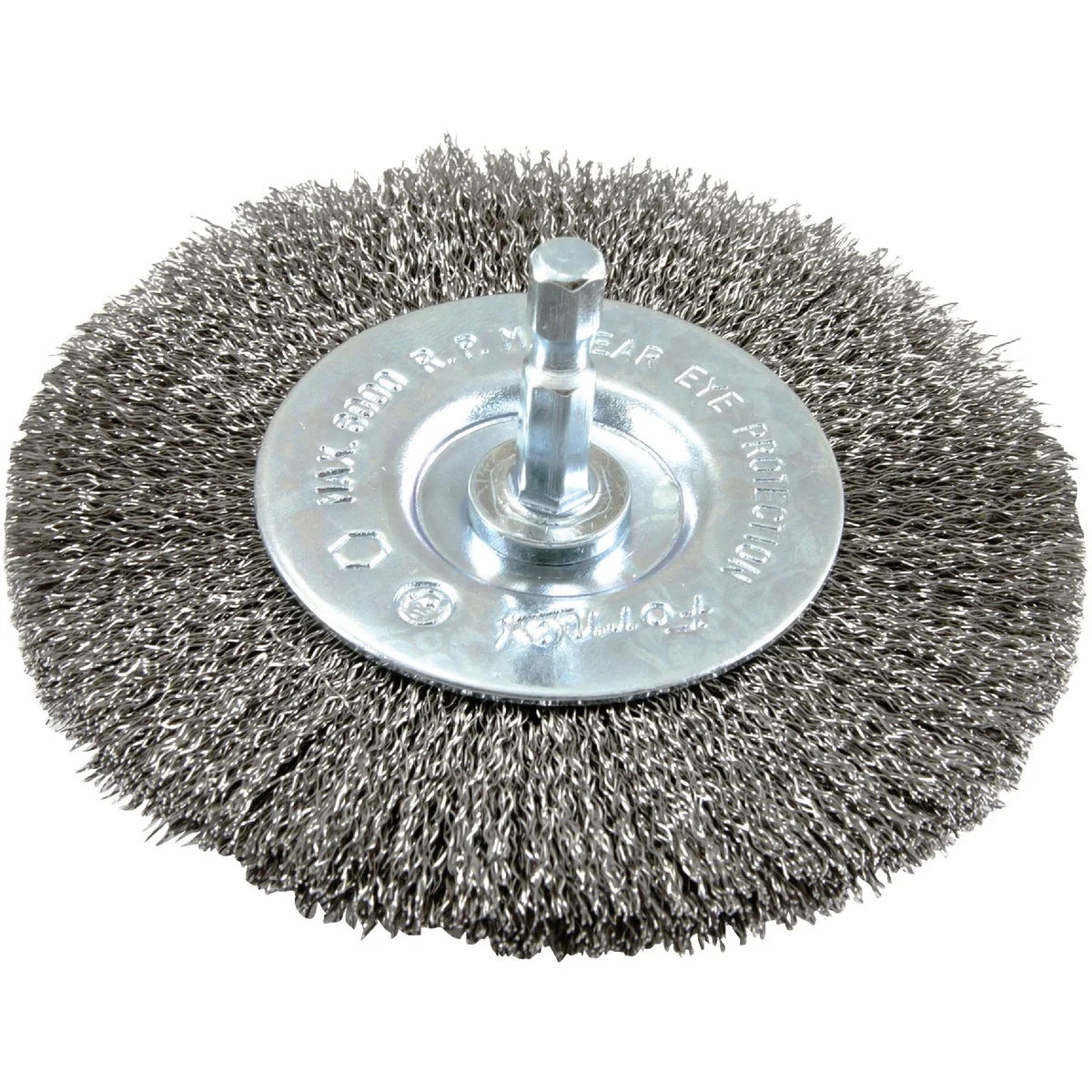 Forney 4 In. Hex Crimped Fine Drill-Mounted Wire Wheel Modern