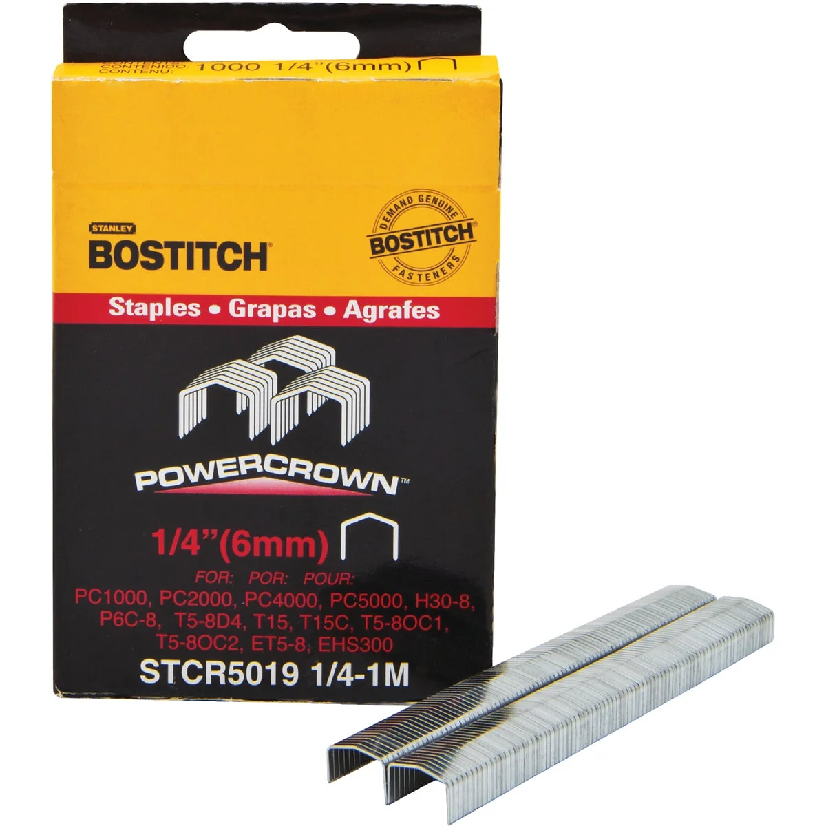 Genuine Bostitch Powercrown Hammer Tacker Staple 1 4 In. 1000-Pack Fashionable