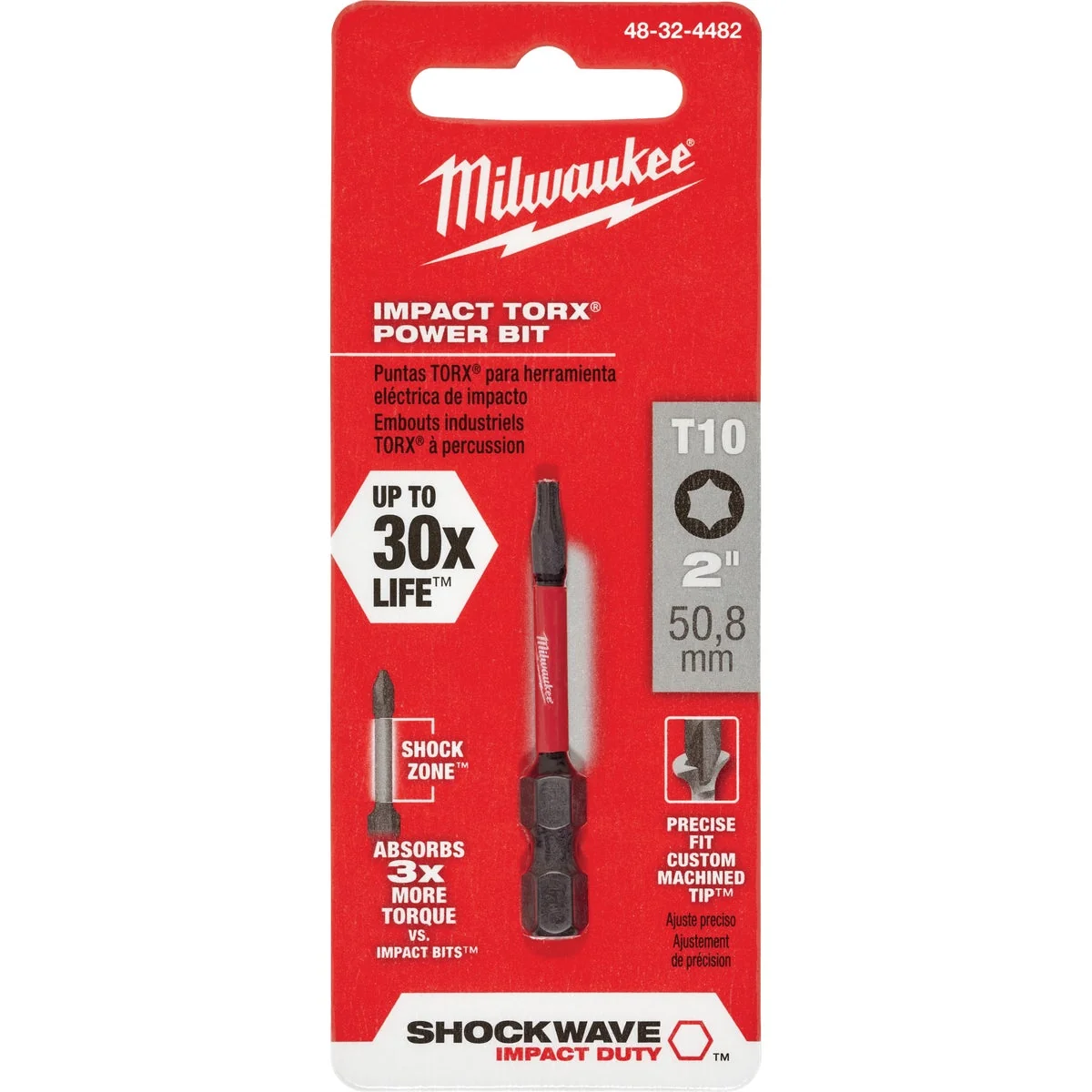 Elite Milwaukee Shockwave T10 TORX 2 In. Power Impact Screwdriver Bit Outstanding