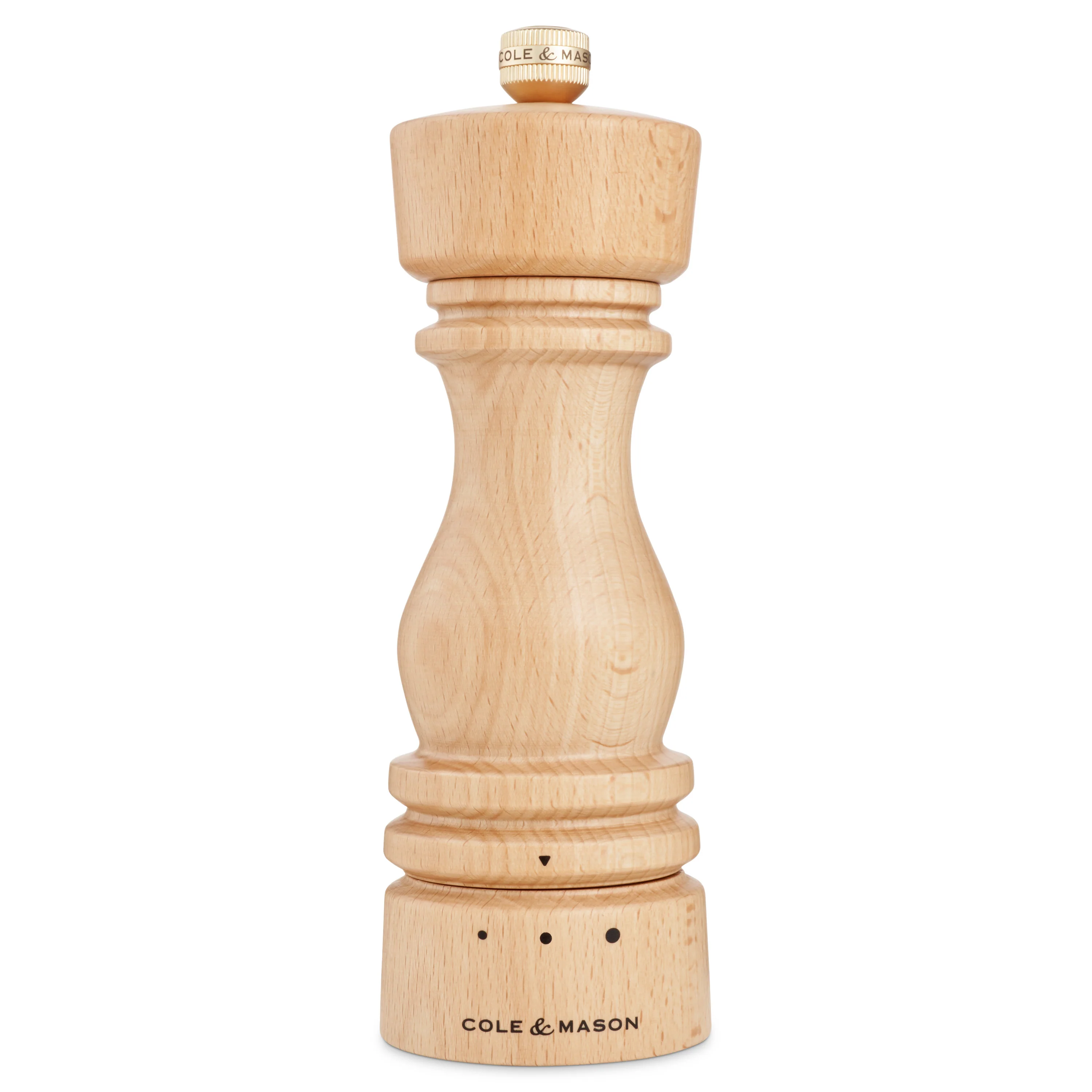 Environmentally Friendly Cole Mason Wood Salt Grinder with Ceramic Grinding Mechanism Casual