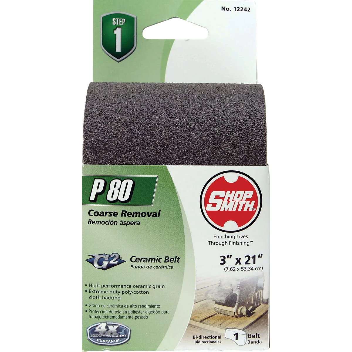 Crafted Gator Blade 3 In. x 21 In. 80 Grit Heavy-Duty Sanding Belt Carefully Designed