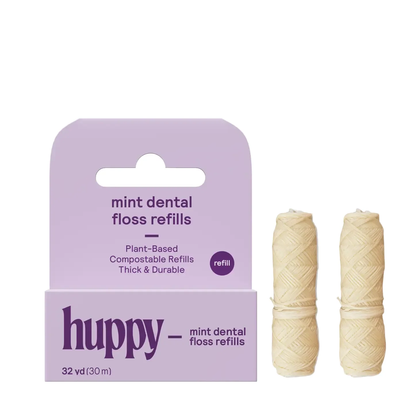 Detailed Huppy Dental Floss Vegan Mint - Refill First-Class