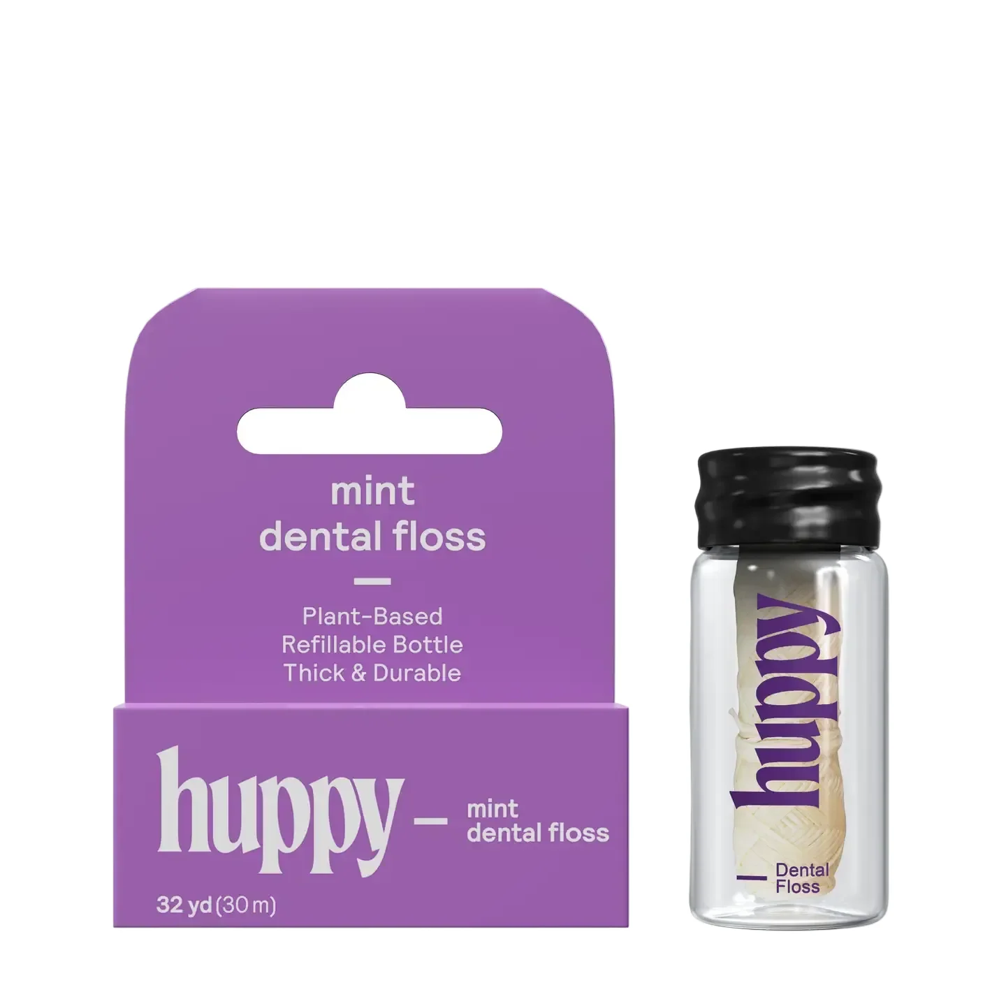 Minimalist Huppy Dental Floss Vegan Mint Traditional