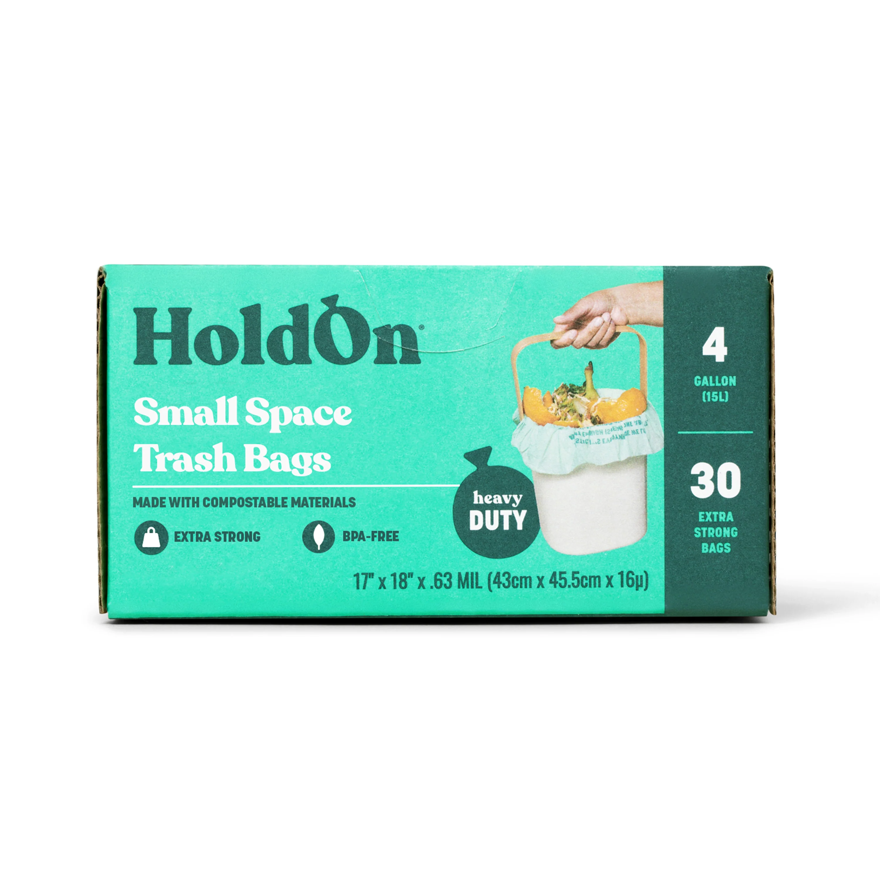 Casual HoldOn Bags Compostable Small Space Bags 4 gal - Unscented Easy-to-Use