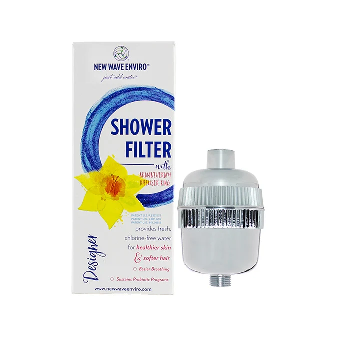 Lightweight New Wave Enviro Silver Designer Shower Filter System Crafted