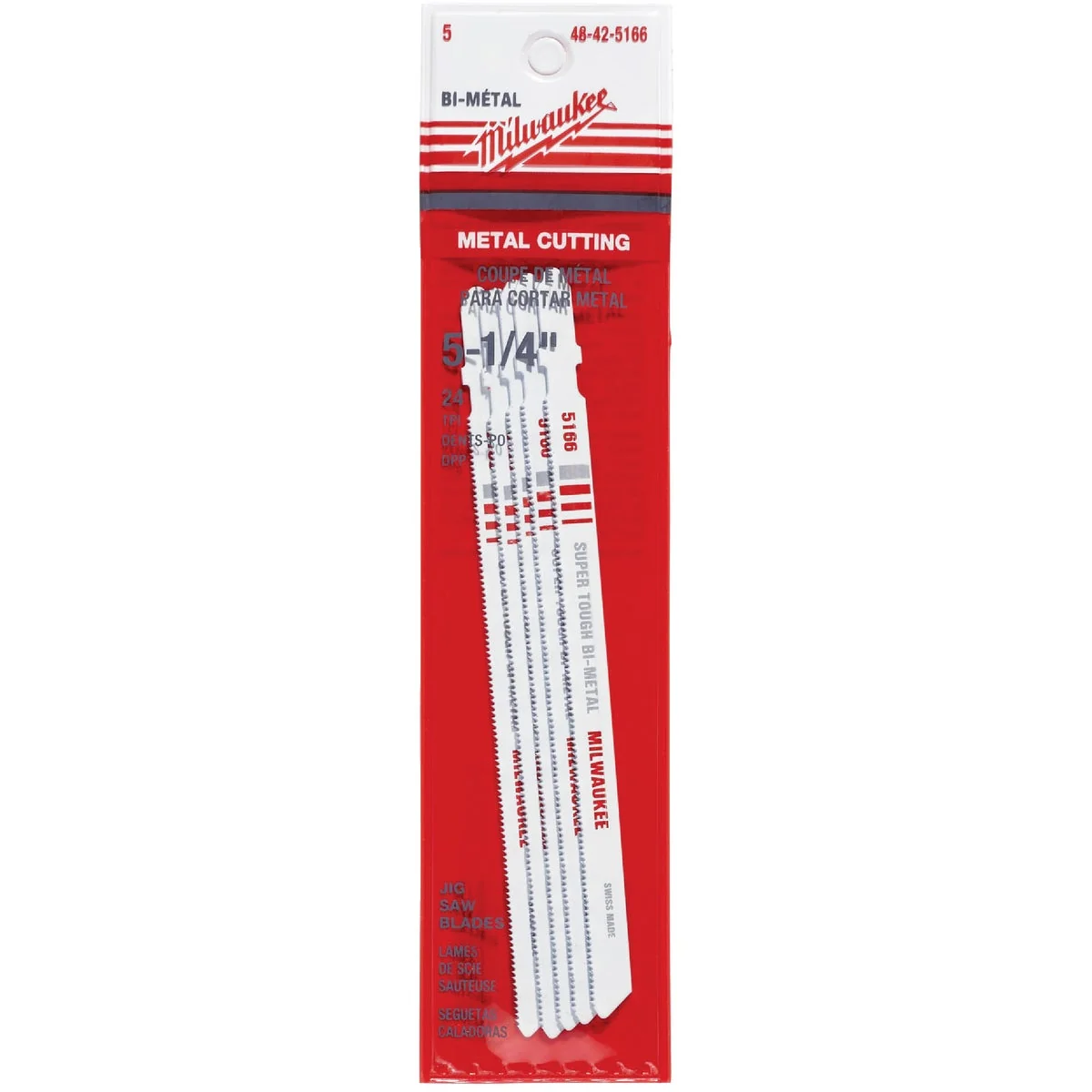 Fast Milwaukee T-Shank 5-1 4 In. x 24 TPI Bi-Metal Jig Saw Blade Metal Cutting 5-Pack Optimized