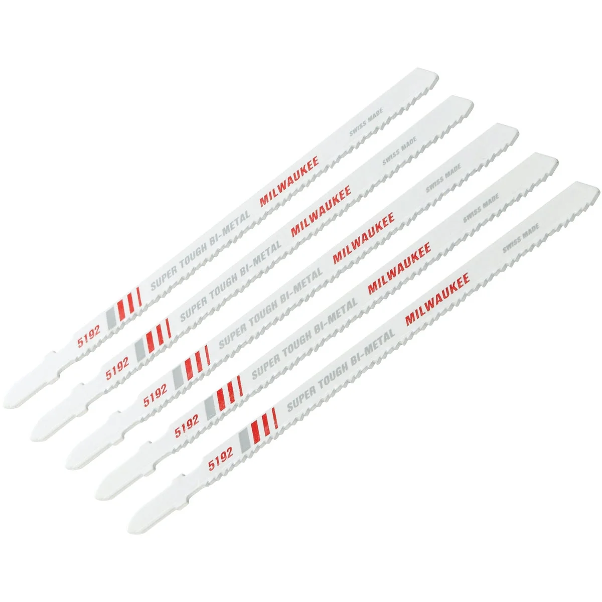 Reliable Milwaukee T-Shank 5-1 4 In. x 14 TPI Bi-Metal Jig Saw Blade Metal Cutting 5-Pack Natural