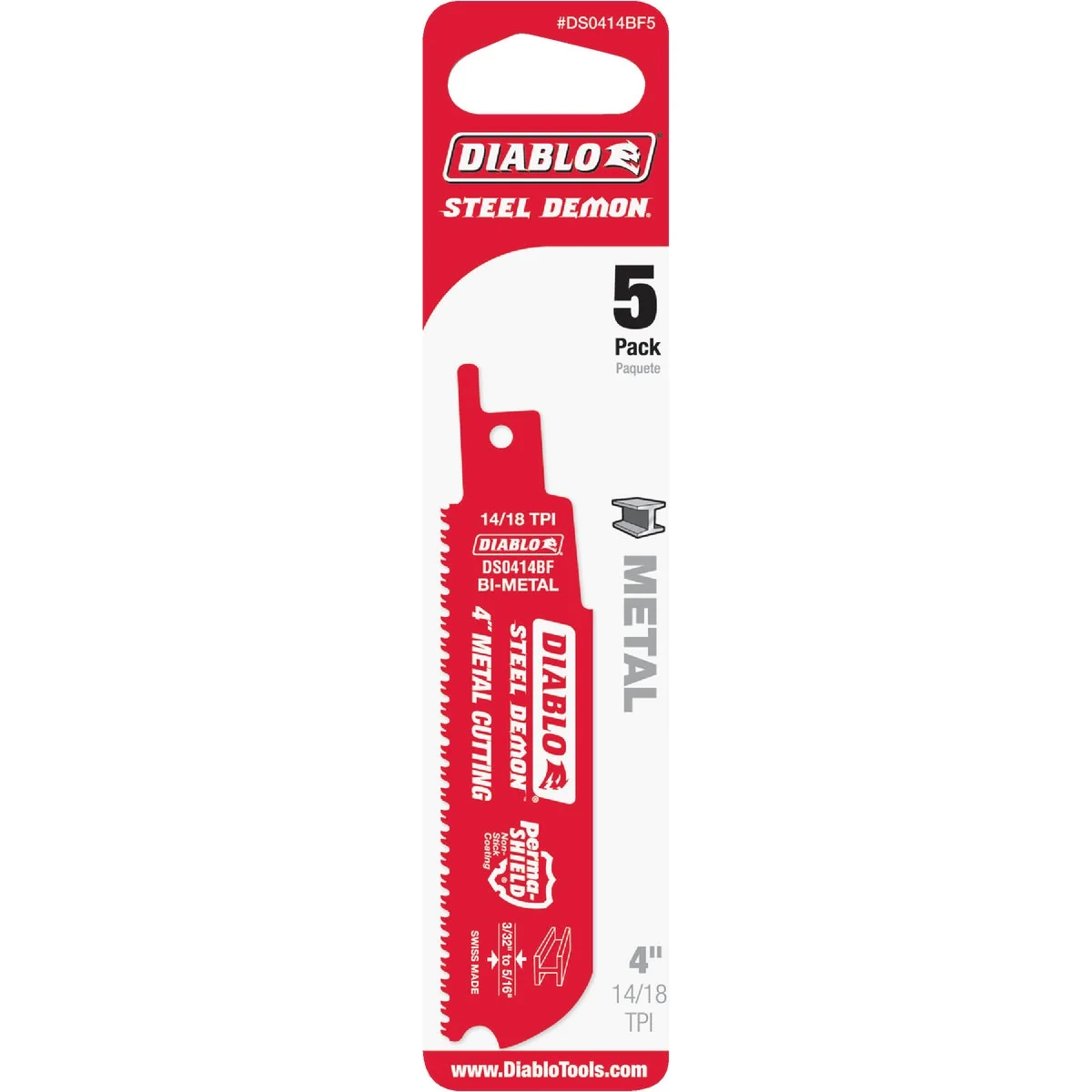 Contemporary Diablo Steel Demon 4 In. 14 18 TPI Medium Metal Reciprocating Saw Blade 5-Pack Unique