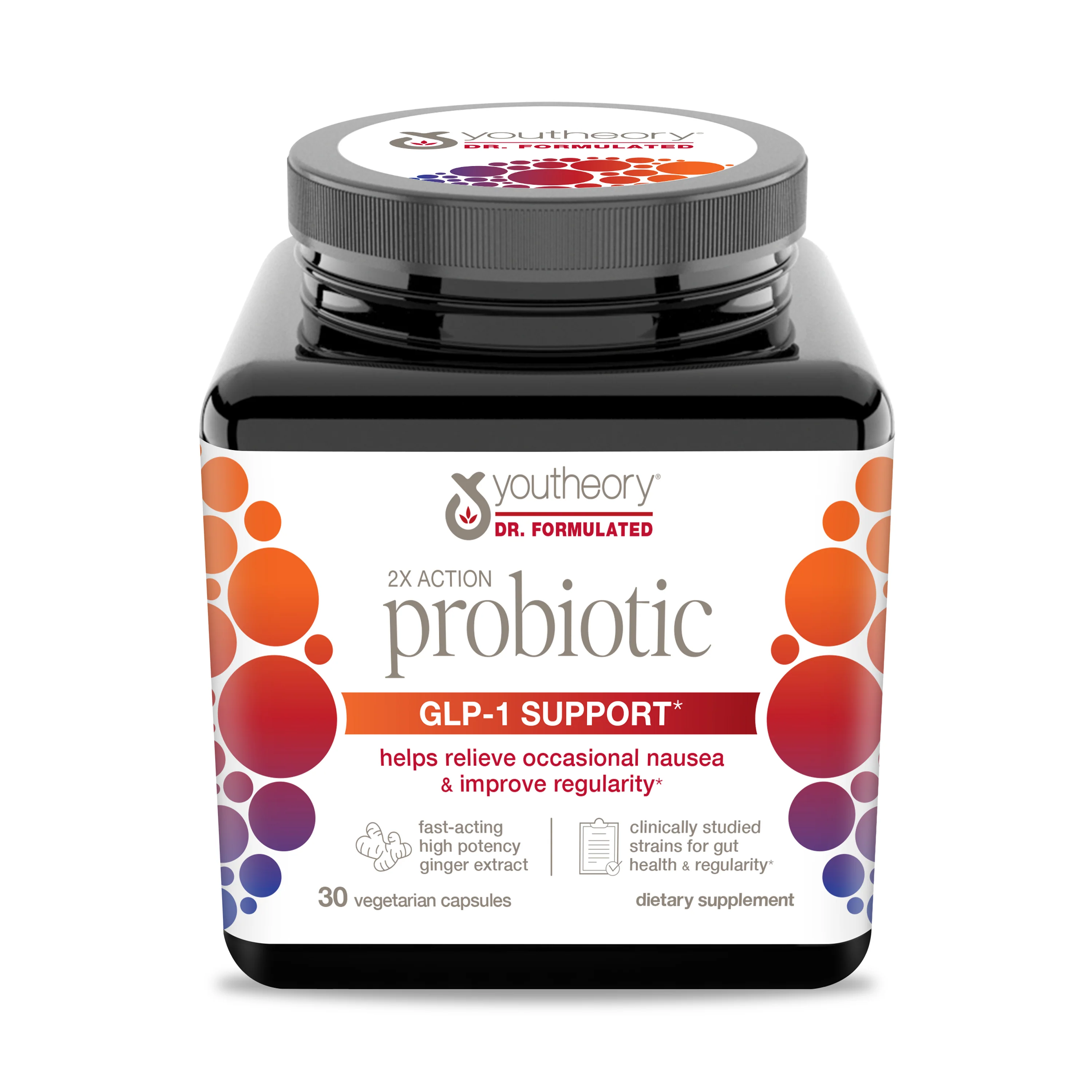 Authentic Youtheory GLP-1 Support 2x Action Probiotic Capsules Trendy