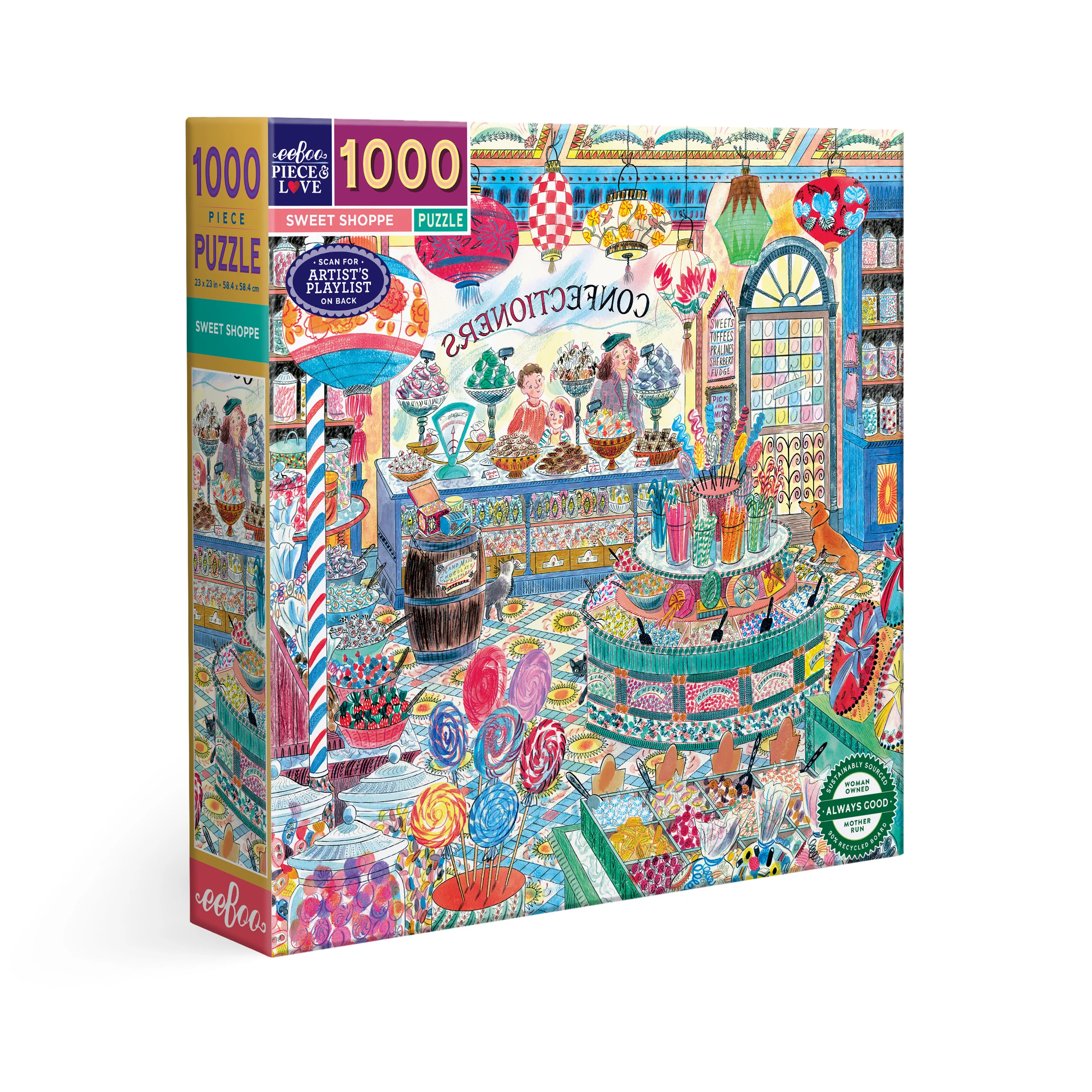 Premium eeBoo Piece Love Sweet Shoppe 1000 Piece Puzzle Outstanding