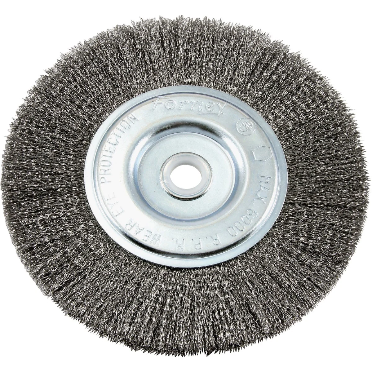 Artisan Forney 6 In. Crimped Fine .008 In. Bench Grinder Wire Wheel Professional