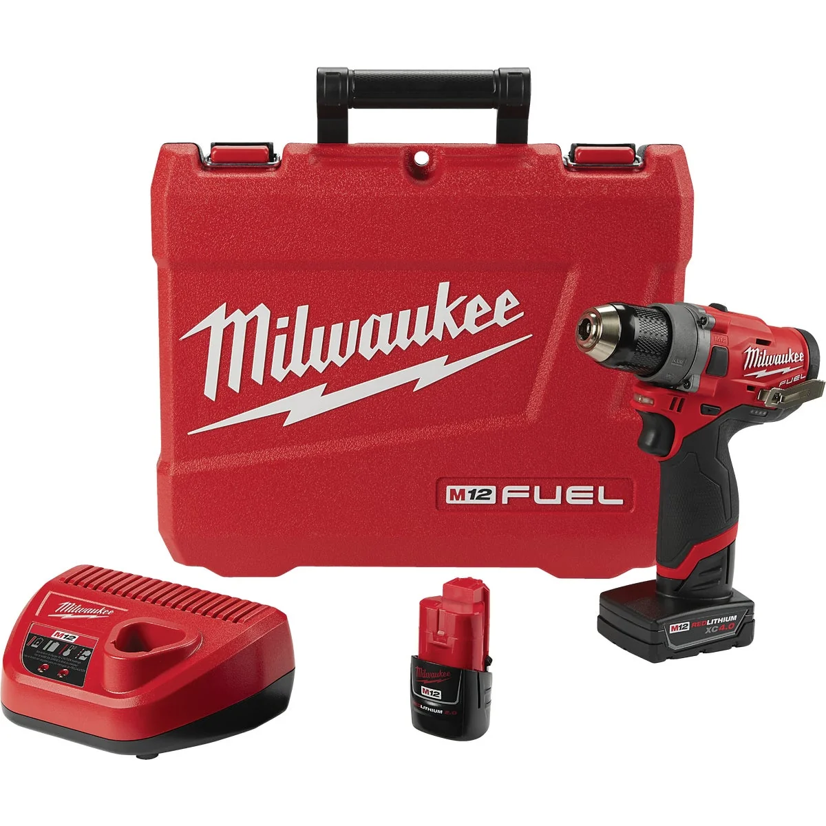 Casual Milwaukee M12 FUEL 12-Volt Lithium-Ion Brushless 1 2 In. Cordless Drill Kit Official