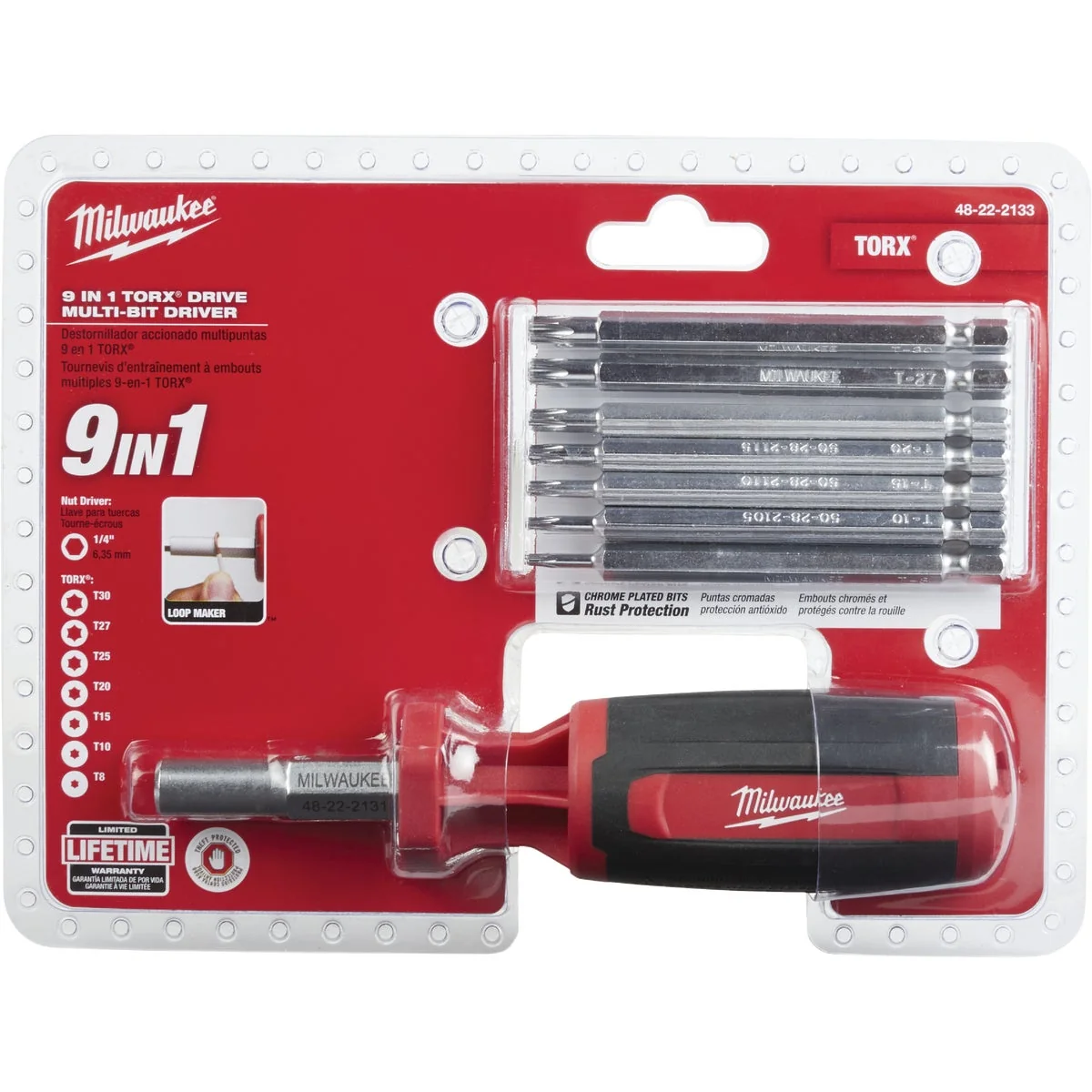 Professional Milwaukee 9-in-1 TORX Multi-Bit Screwdriver Top-Quality