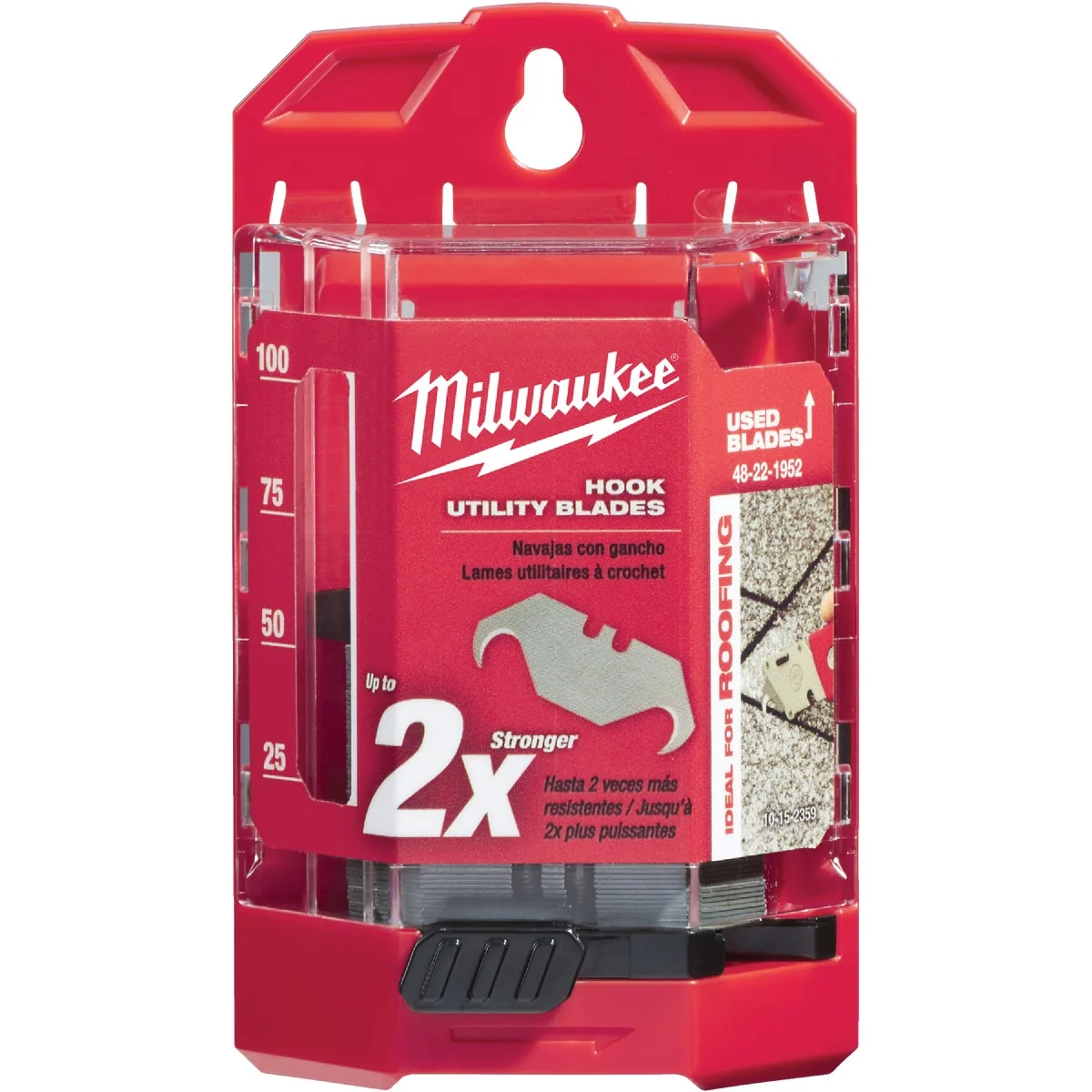 Durable Milwaukee 2-Ended Hook 1-7 8 In. Utility Knife Blade 50-Pack Specialty