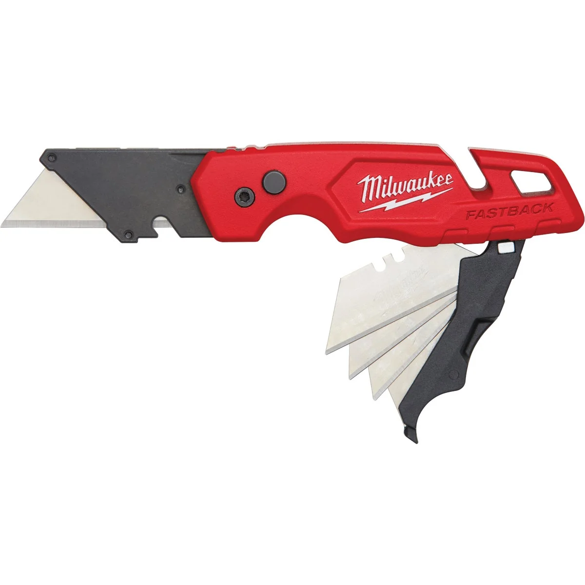 Expertly Made Milwaukee FASTBACK Folding Utility Knife with Blade Storage Genuine