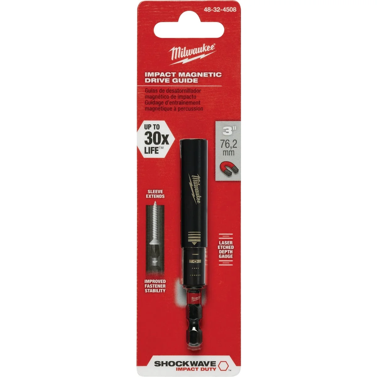 Secure Milwaukee Shockwave 3 In. Magnetic Drive Guide Bit Holder Innovative