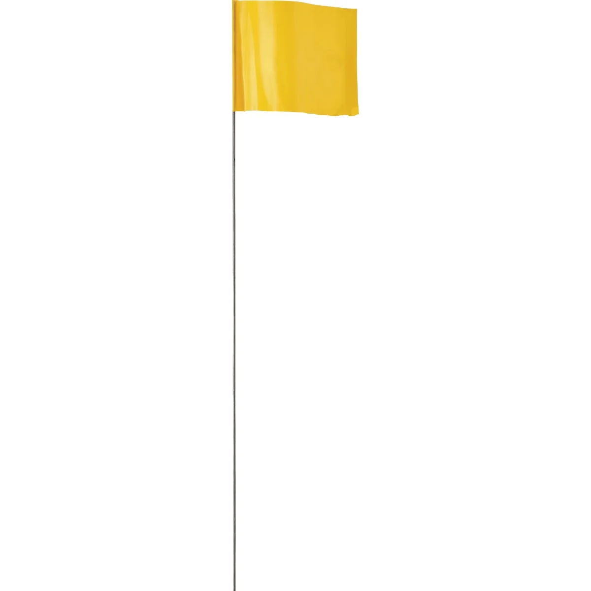 Soft Empire 21 In. Steel Staff Yellow Marking Flags Smooth