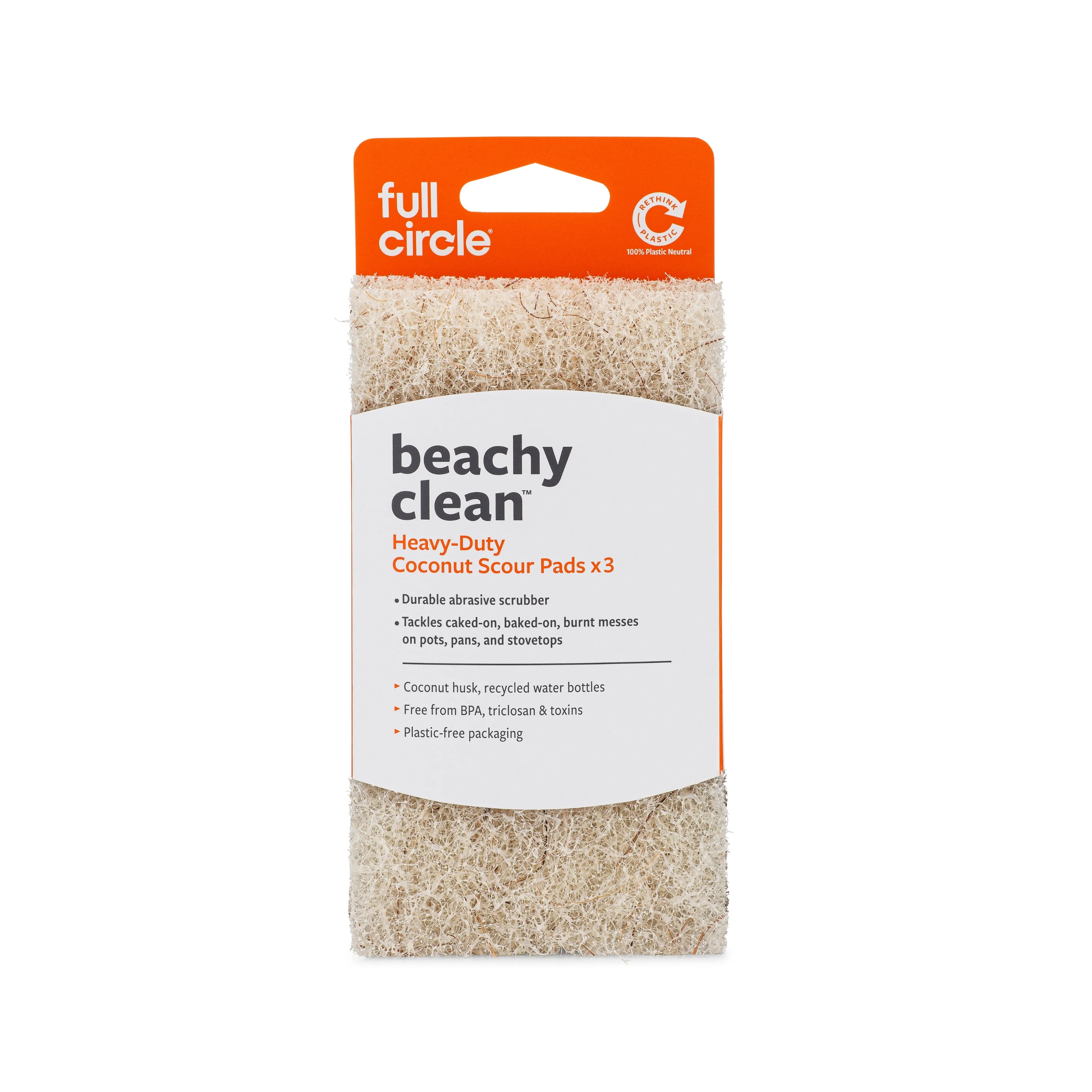 Advanced Full Circle Beachy Clean Heavy Duty Coconut Scour Pads Contemporary