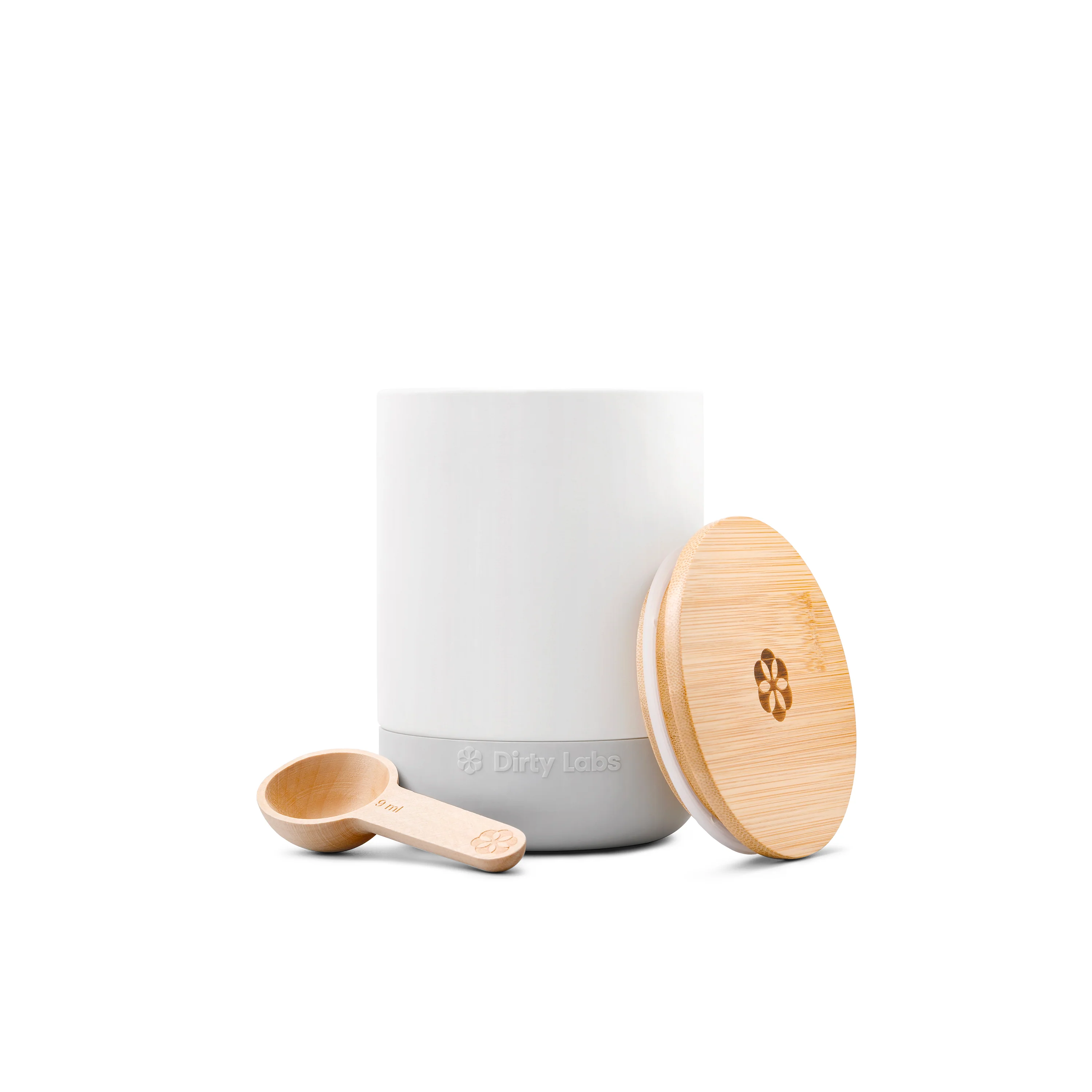 Functional Dirty Labs Refillable Ceramic Canister with Bamboo Lid Superior