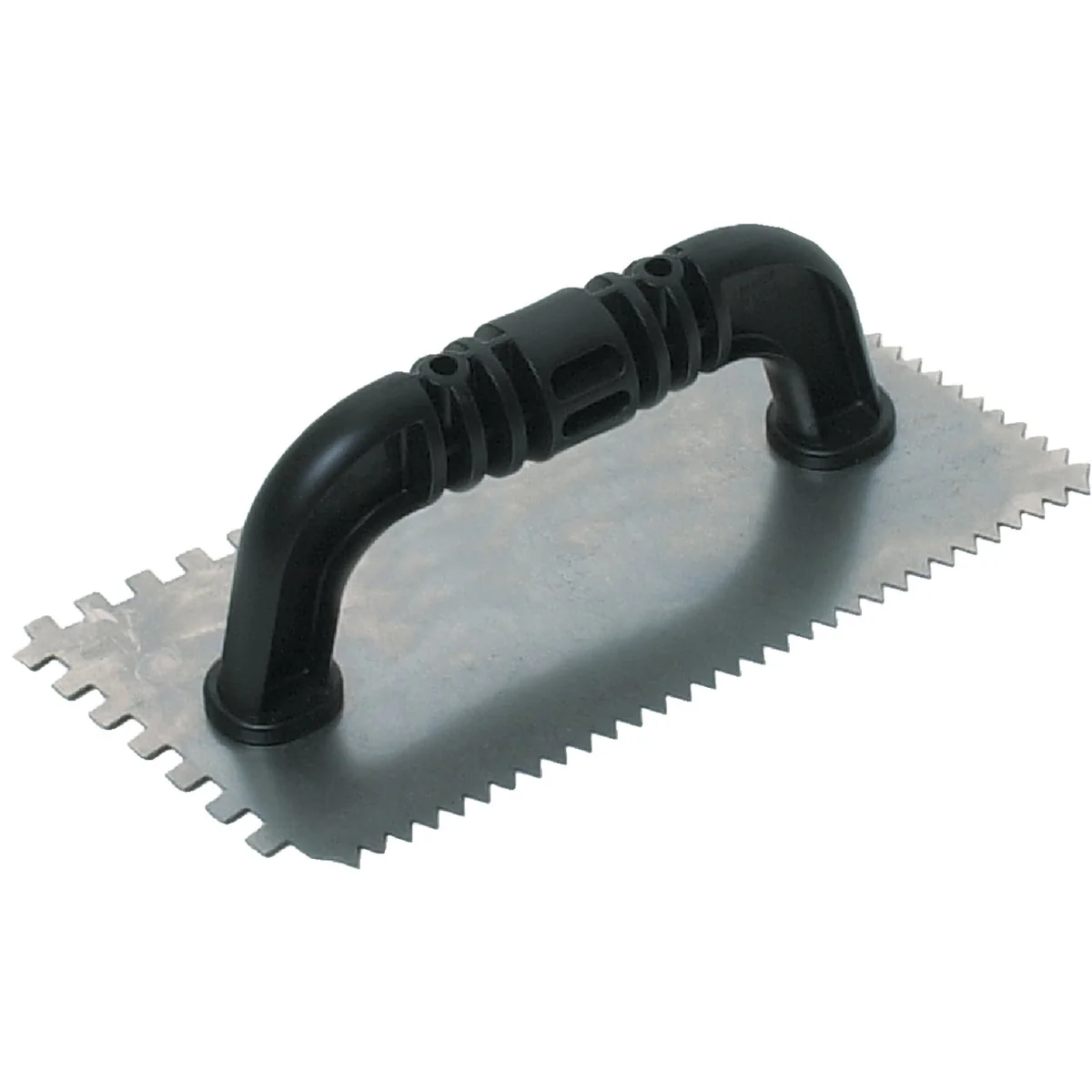 Official QLT 1 4 In. Square Notched 1 4 In. V-Notched Trowel w Black Handle High-Grade