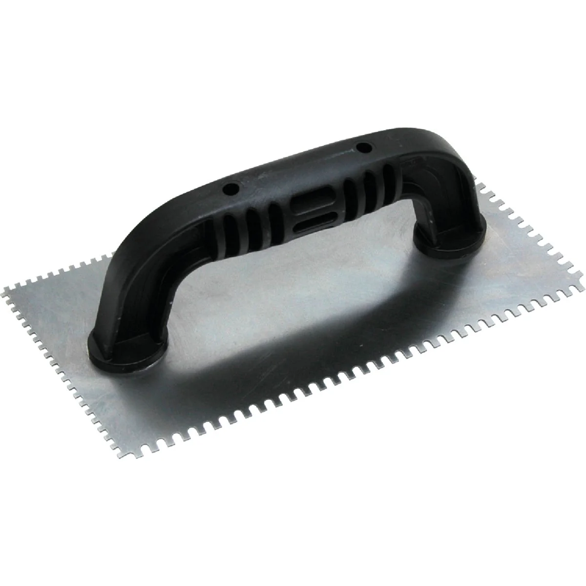 Fine QLT 1 16 In. Square Notched 1 16 In. U-Notched Trowel w Black Handle Premium Material