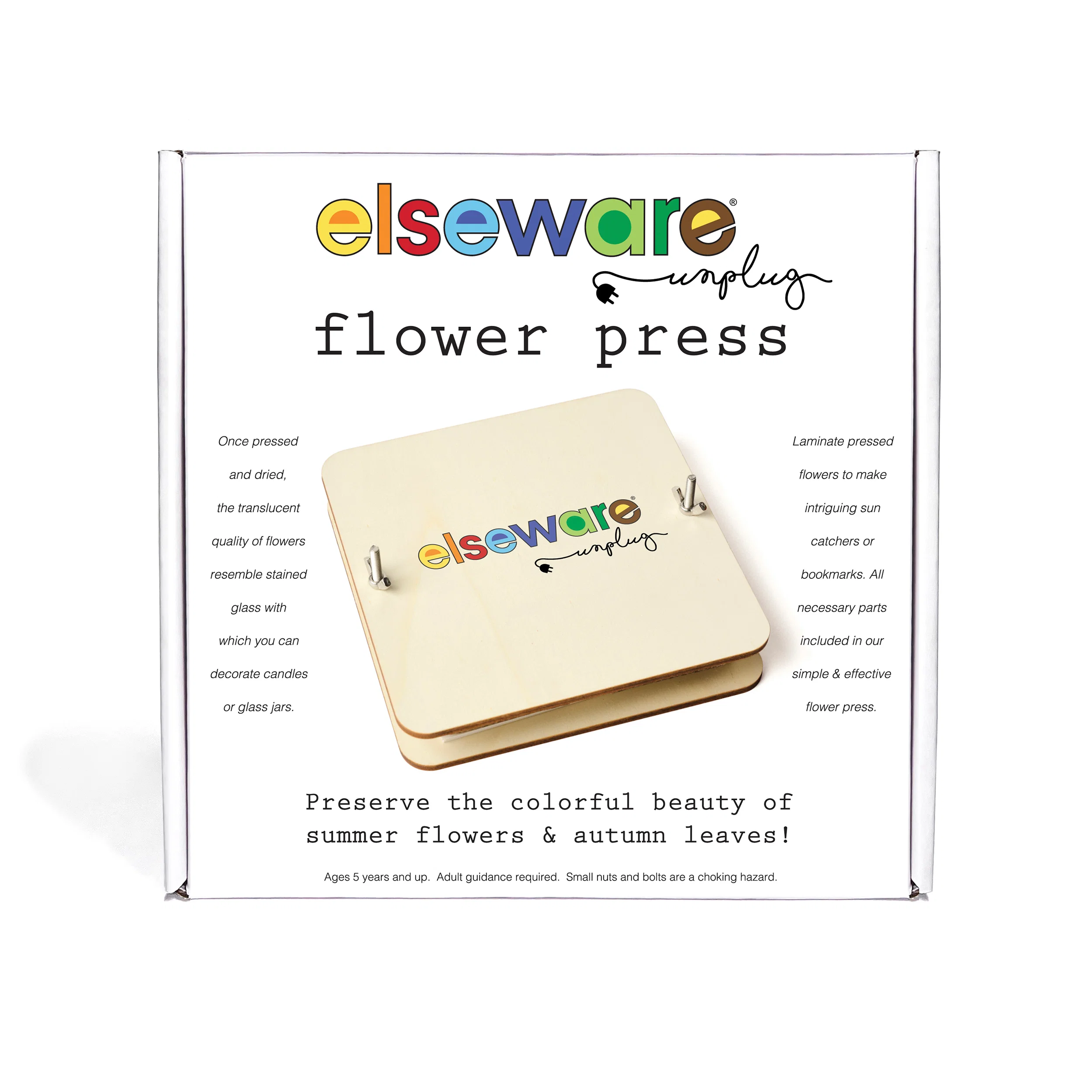 Expertly Made Elseware Unplug Flower Press DIY - Ages 5 Trusted