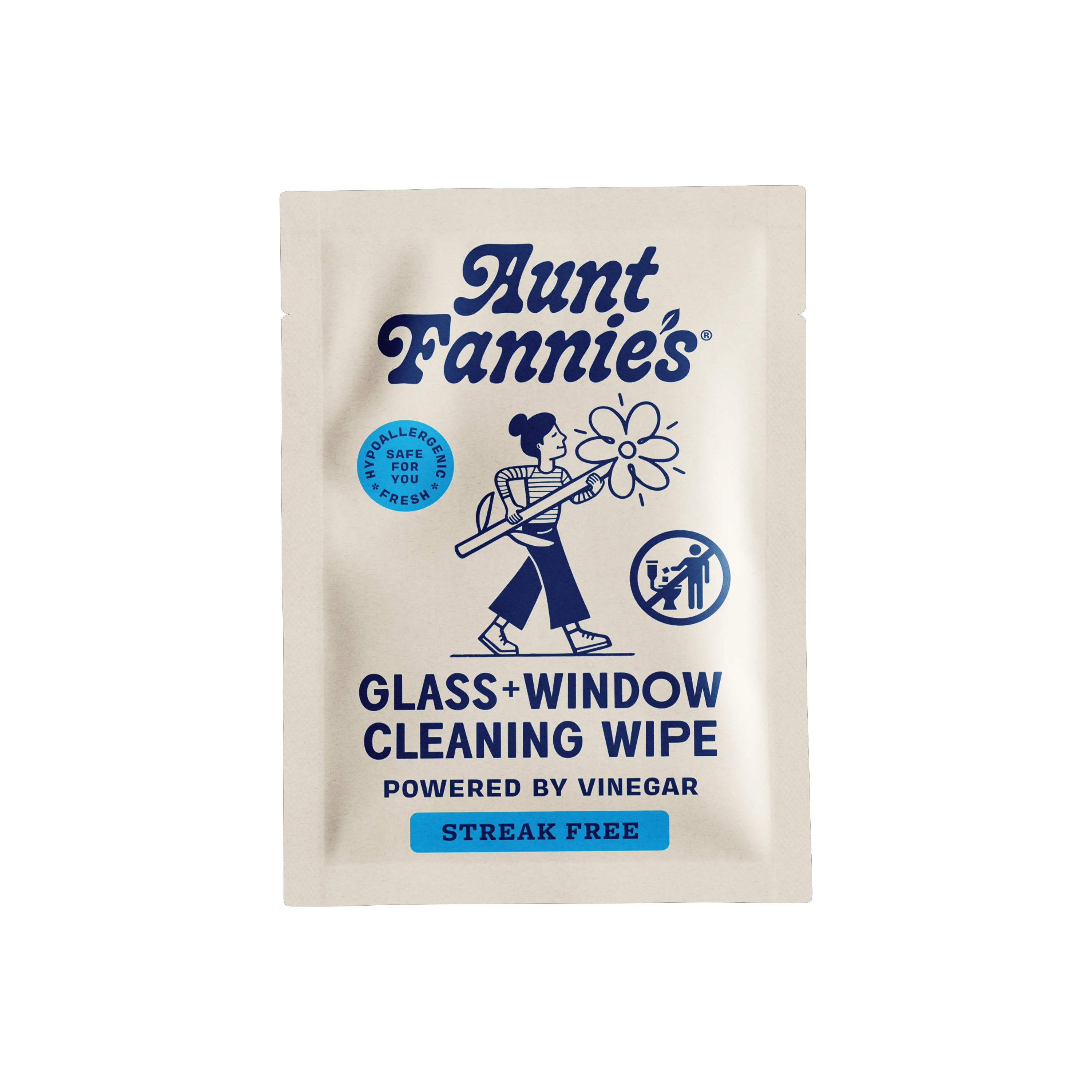 Organic Aunt Fannie's Glass Window Cleaning Wipe - Sample High-Quality