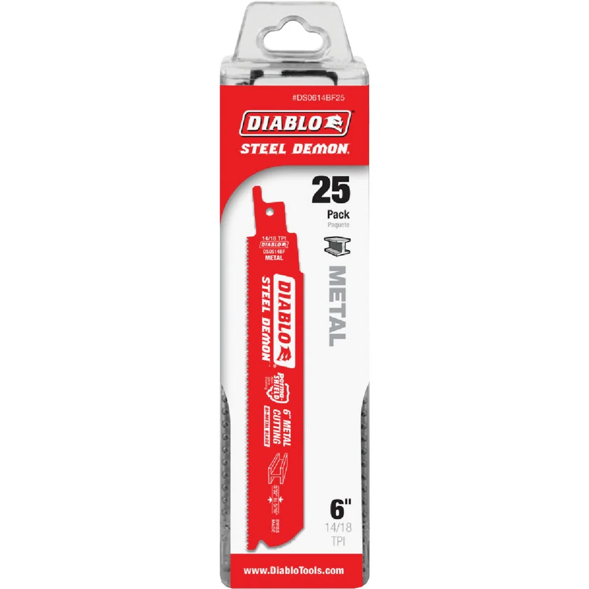 Unique Diablo Steel Demon 6 In. 14 18 TPI Medium Metal Reciprocating Saw Blade 25-Pack Flexible