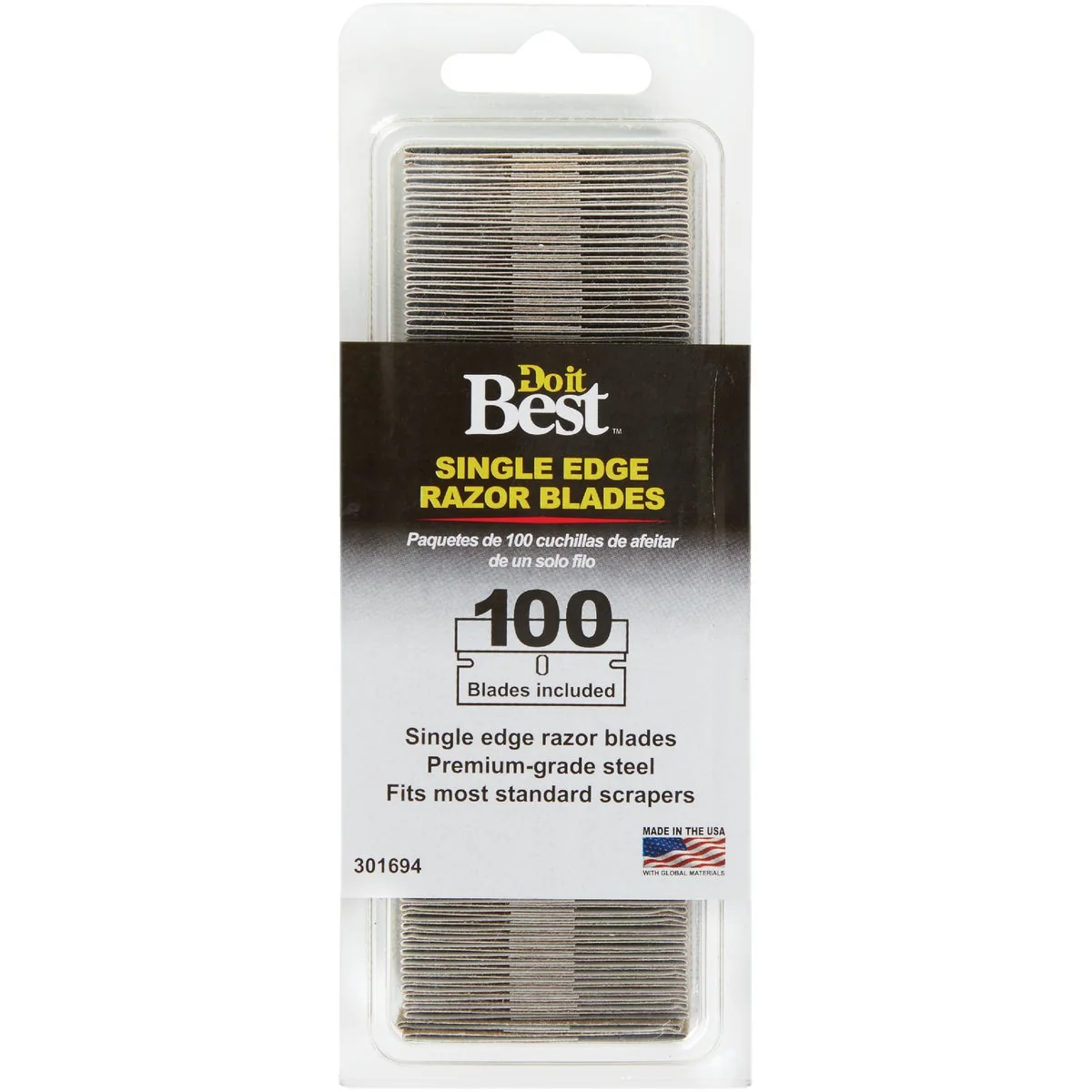Traditional Do it Single Edge Razor Blades 100-Pack Organic