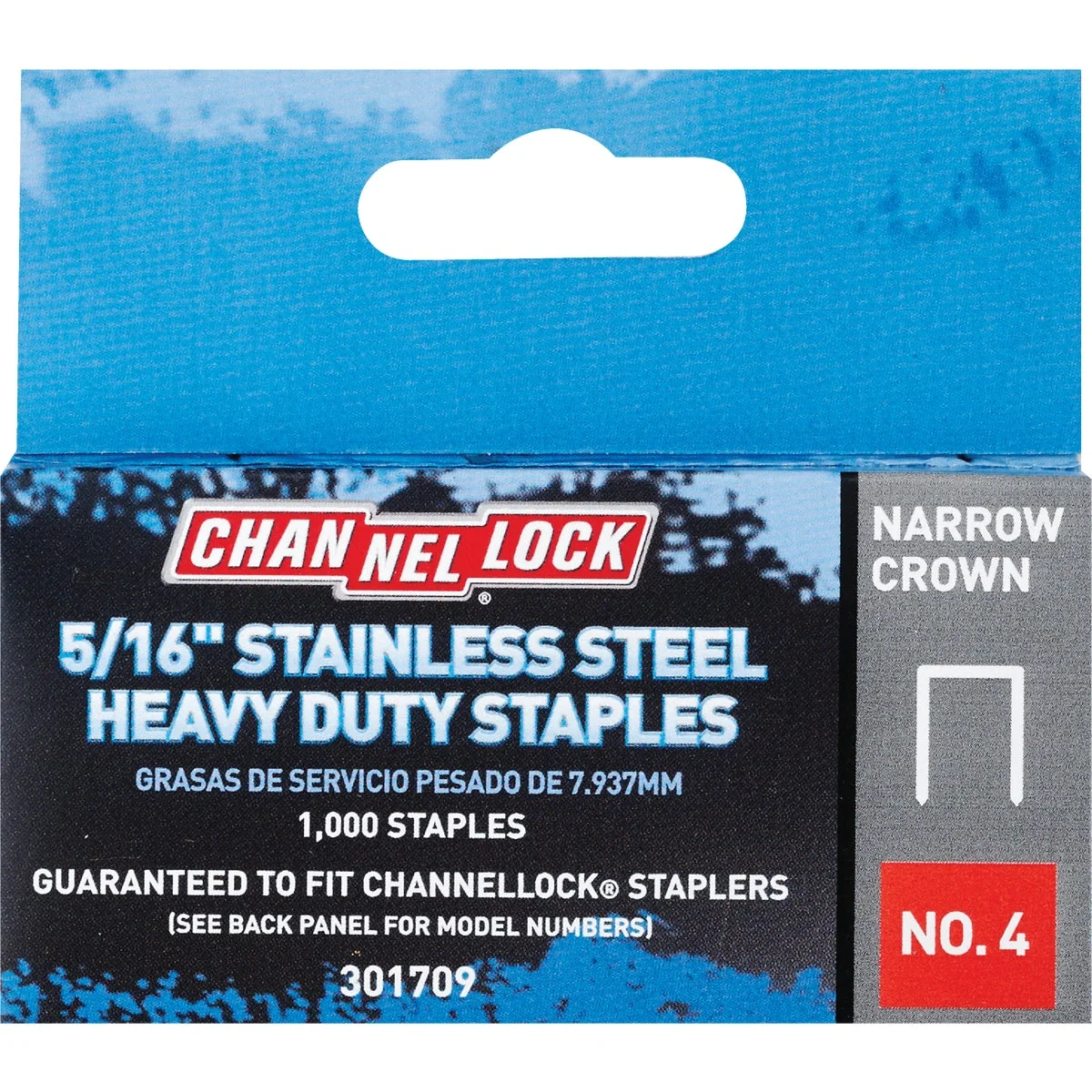 Fast Channellock No. 4 Narrow Crown Stainless Steel Staple 5 16 In. 1000-Pack Solid