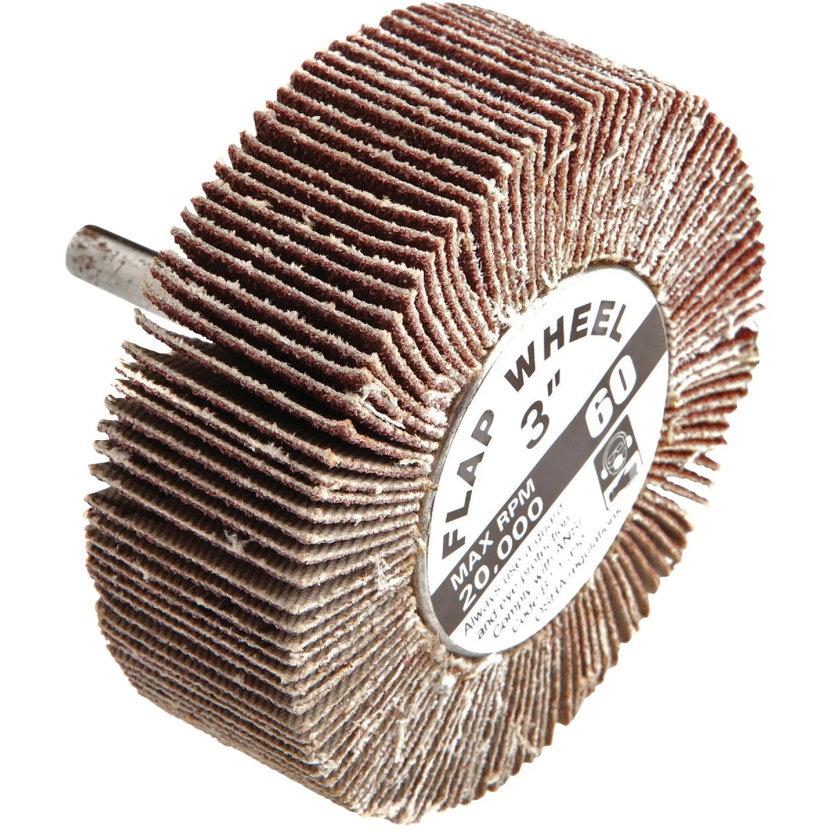 Breathable Forney 3 In. x 1 4 In. 60 Grit Shank Mounted Flap Sanding Wheel Clean