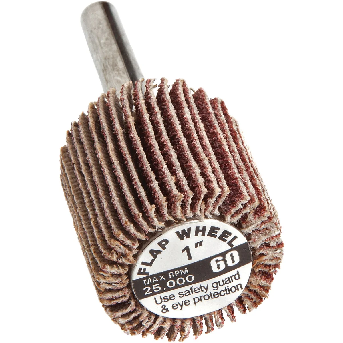 Refined Forney 1 In. x 1 4 In. 60 Grit Shank Mounted Flap Sanding Wheel Clean