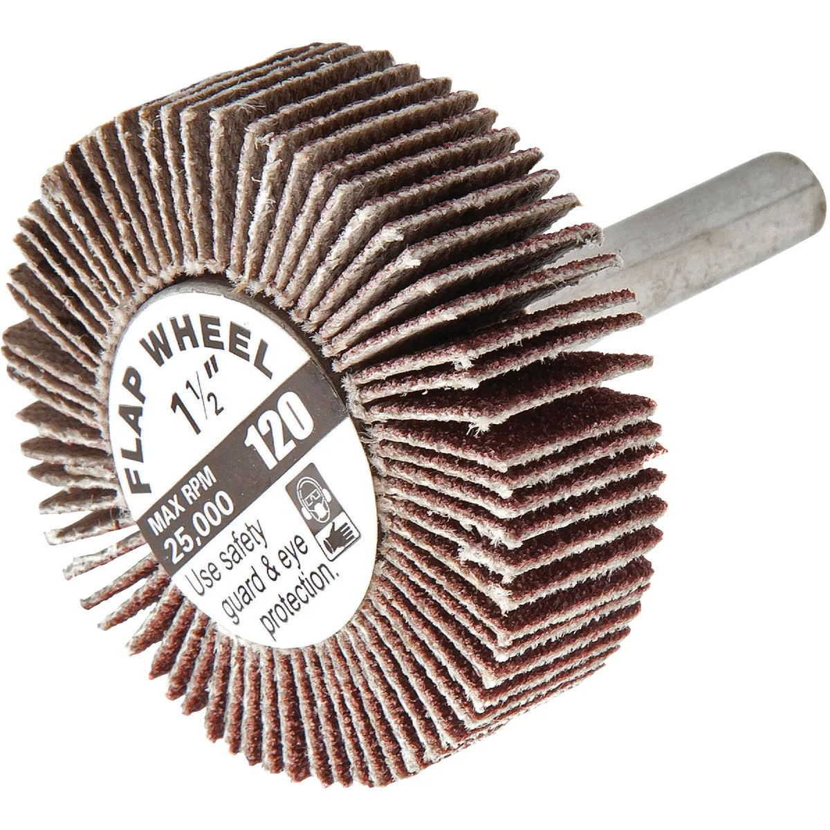 Smart Forney 1-1 2 In. x 1 4 In. 120 Grit Shank Mounted Flap Sanding Wheel Fast