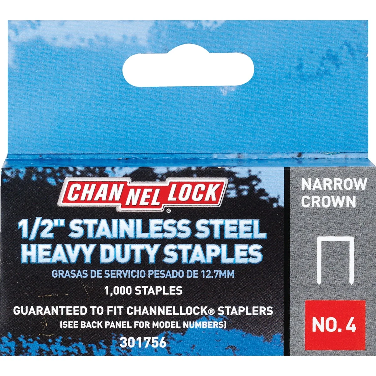 Eco-Friendly Channellock No. 4 Narrow Crown Stainless Steel Staple 1 2 In. 1000-Pack Contemporary
