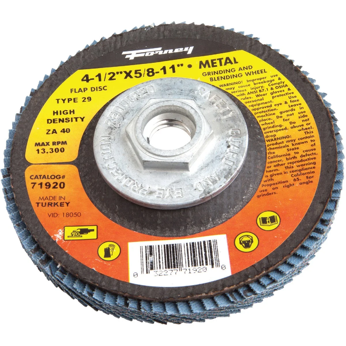 Healthy Forney 4-1 2 In. x 5 8 In.-11 40-Grit Type 29 High Density Blue Zirconia Angle Grinder Flap Disc Responsible