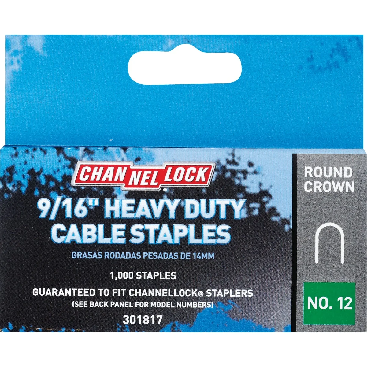 Crafted Channellock T25 Round Crown Cable Staple 9 16 In. 1000-Pack Comfortable