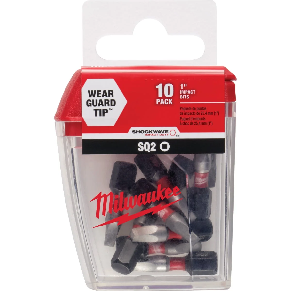 Prestigious Milwaukee Shockwave 2 Square Recess 1 In. Insert Impact Screwdriver Bit 10-Pack Responsible