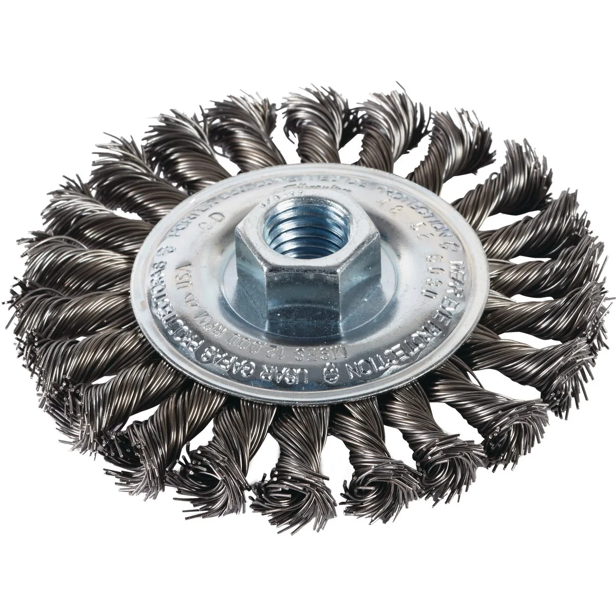 Elite Milwaukee 4 In. Full Cable Knot .020 In. .023 In. Angle Grinder Wire Wheel Enhanced