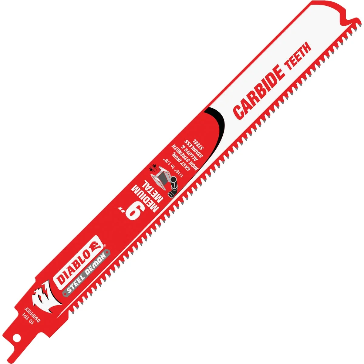Enhanced Diablo Steel Demon 9 In. 10 TPI Carbide Medium Metal Reciprocating Saw Blade Environmentally Friendly